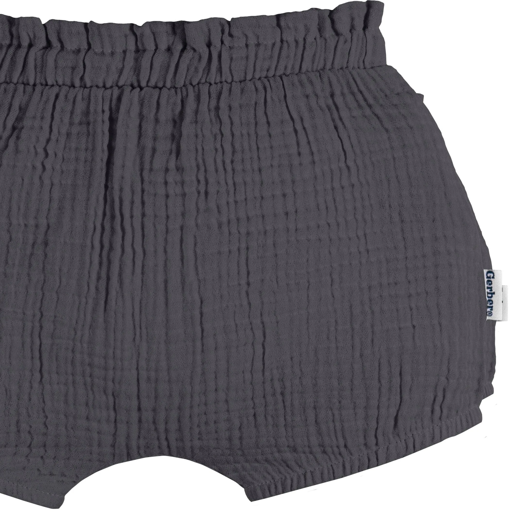 3-Pack Baby Girls Grey, Leopard, & Pink Gauze Bubble Shorts Gerber Childrenswea