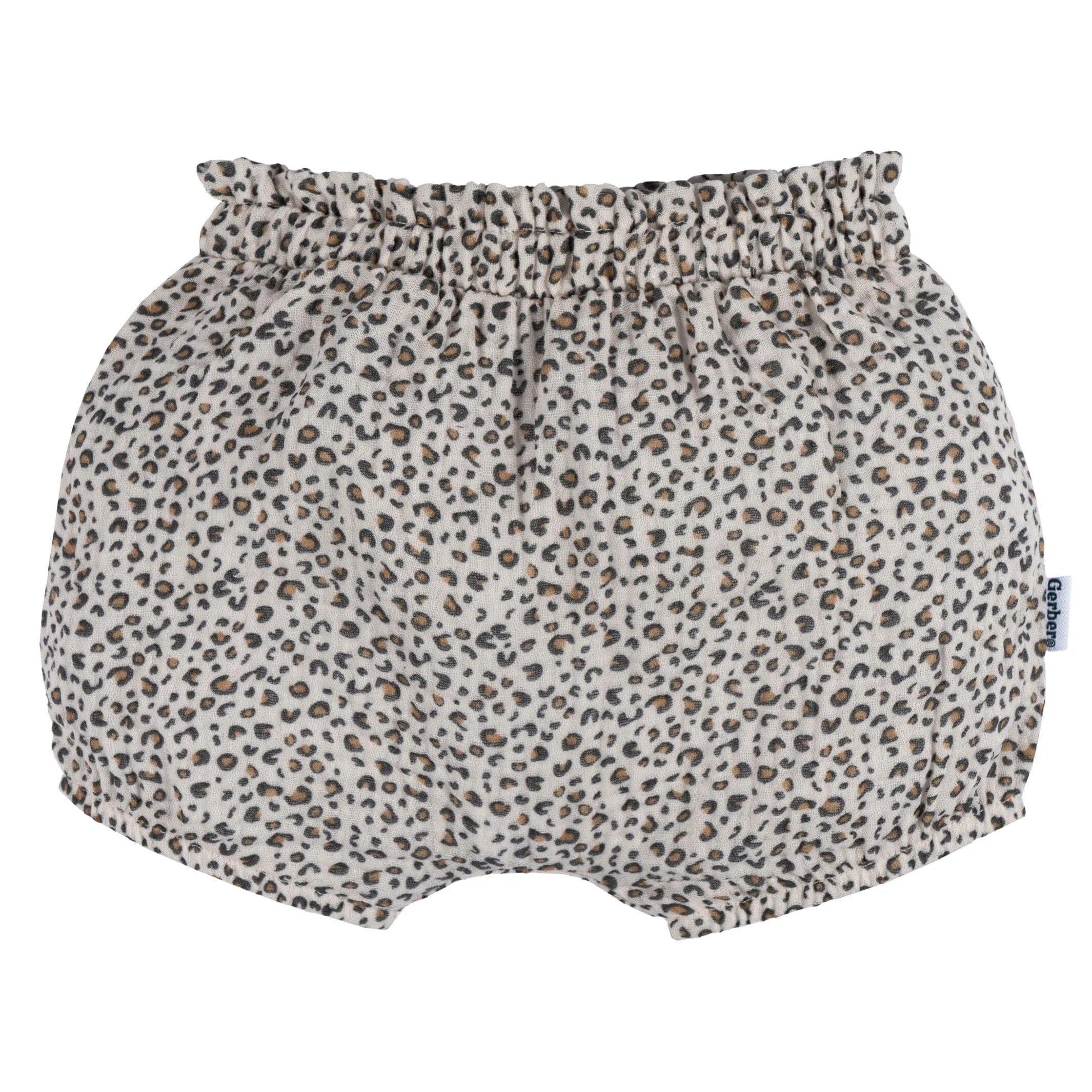 3-Pack Baby Girls Grey, Leopard, & Pink Gauze Bubble Shorts Gerber Childrenswea