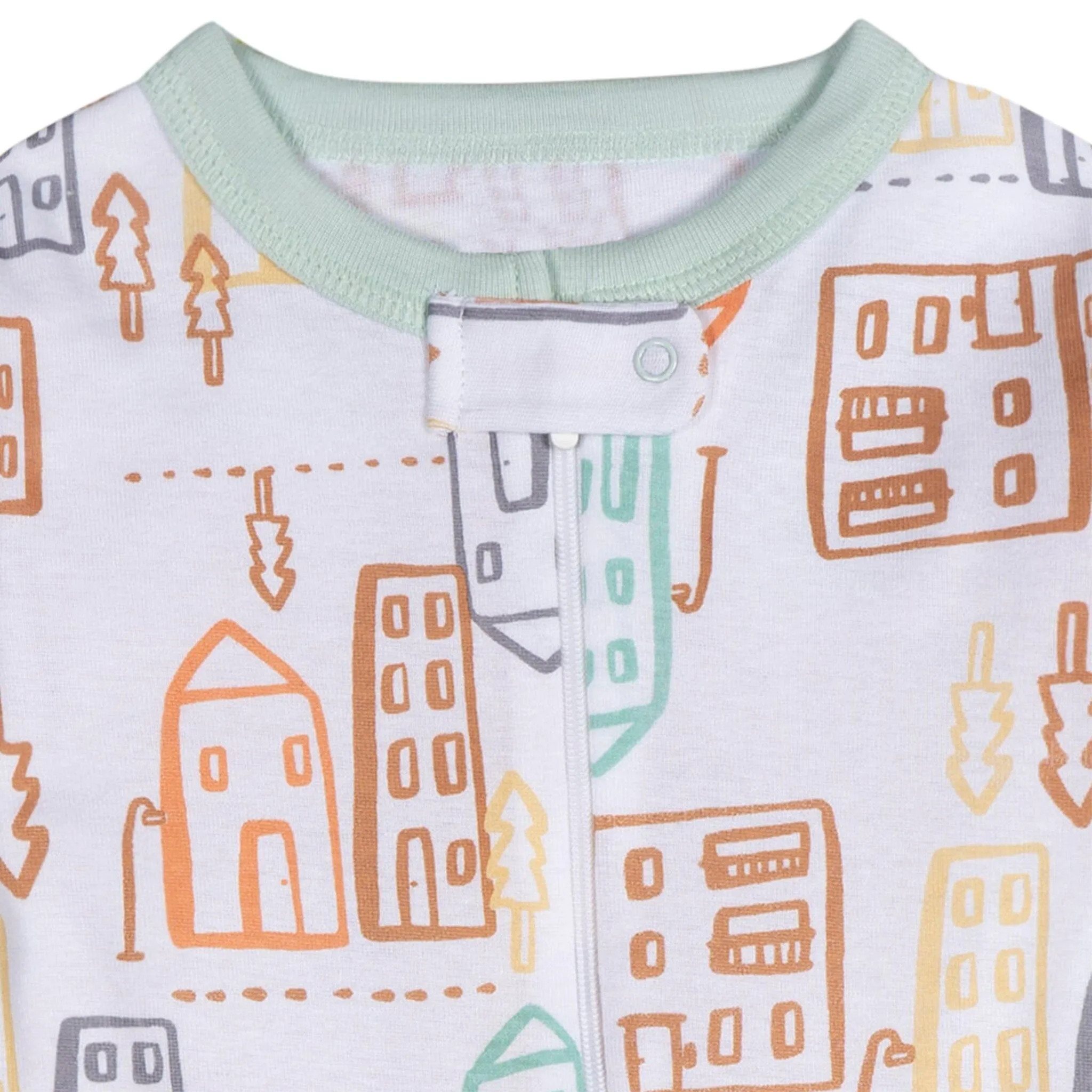 3-Pack Baby Neutral City Sunset Footless Pajamas Gerber Childrenswea