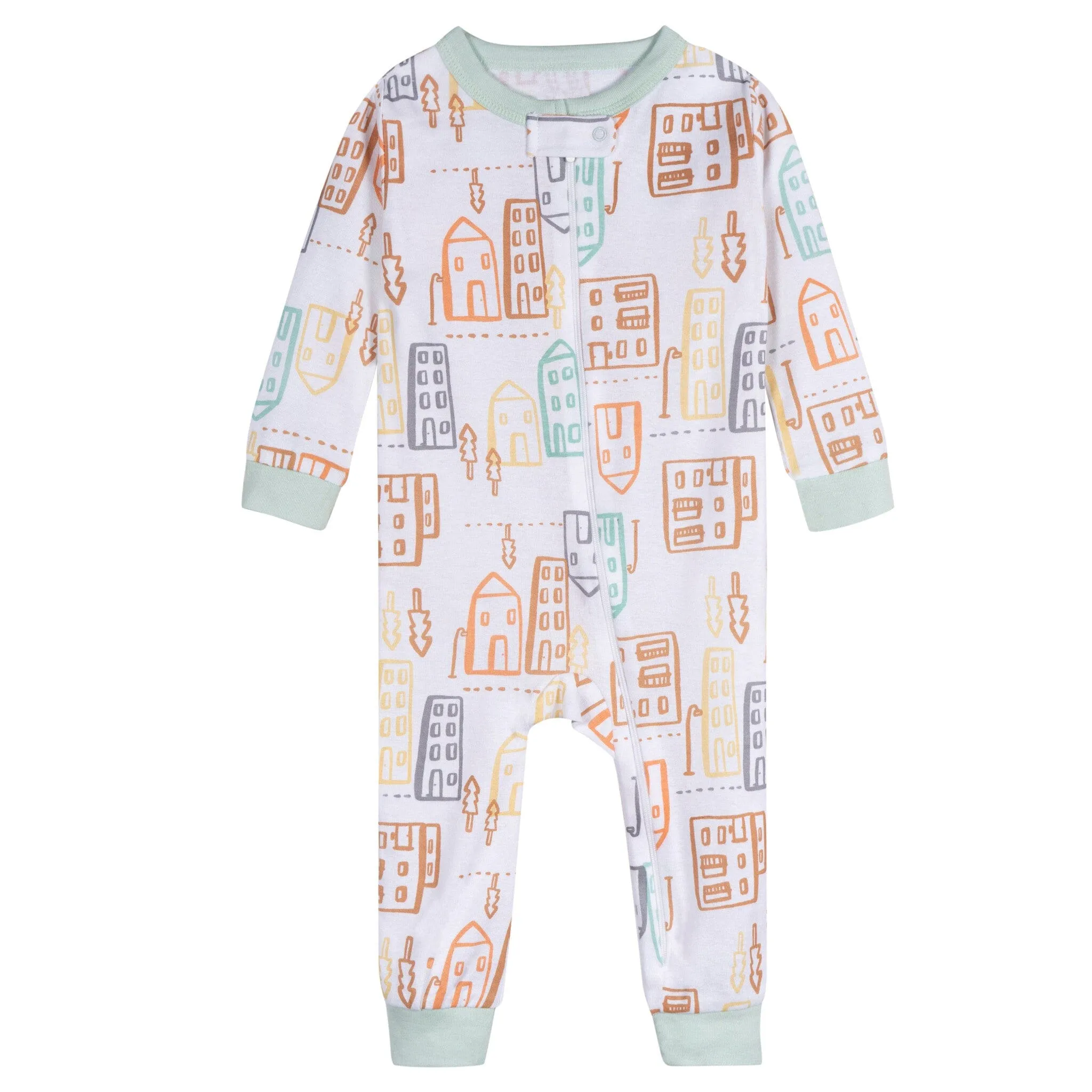 3-Pack Baby Neutral City Sunset Footless Pajamas Gerber Childrenswea