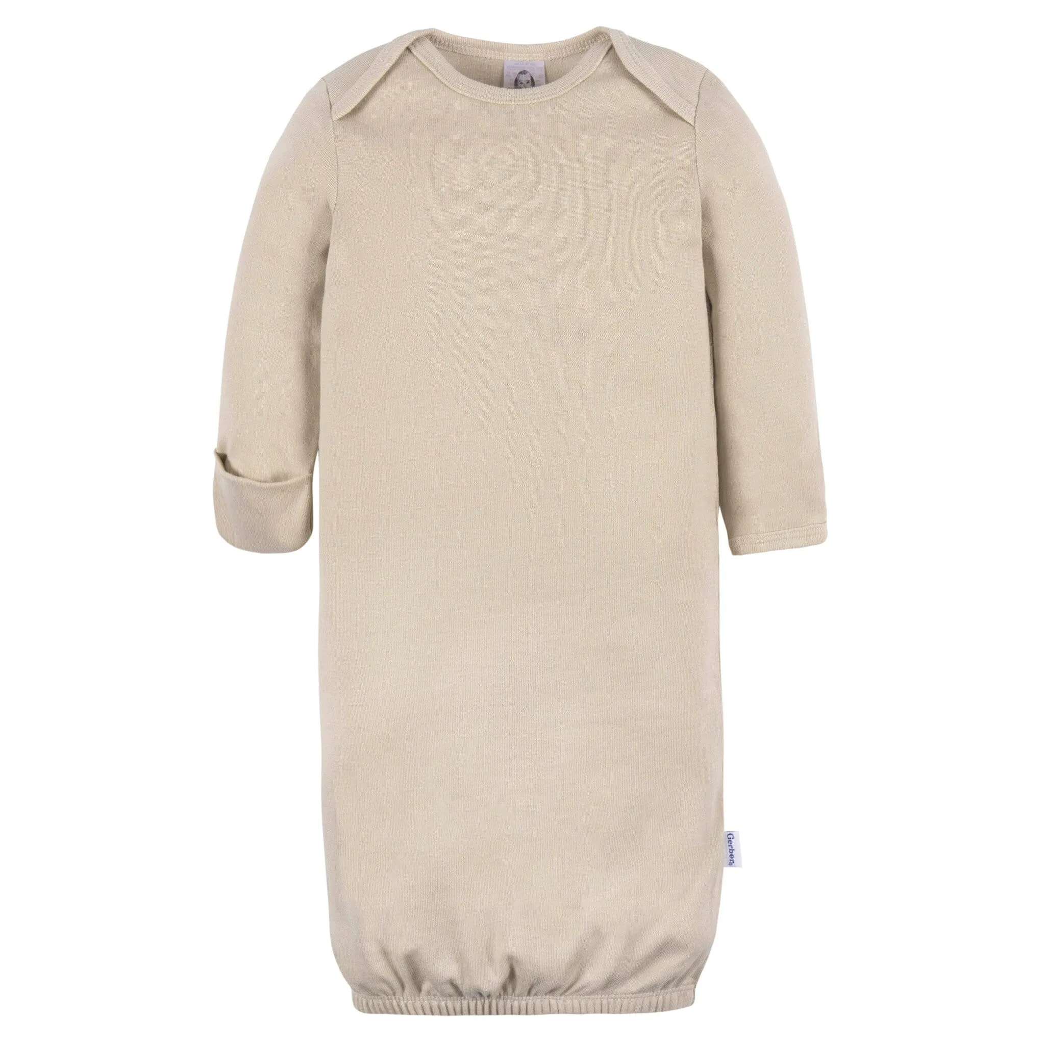 3-Pack Baby Neutral It Grey Heather/Birch/Peyote Lap Shoulder Gowns Gerber Childrenswea