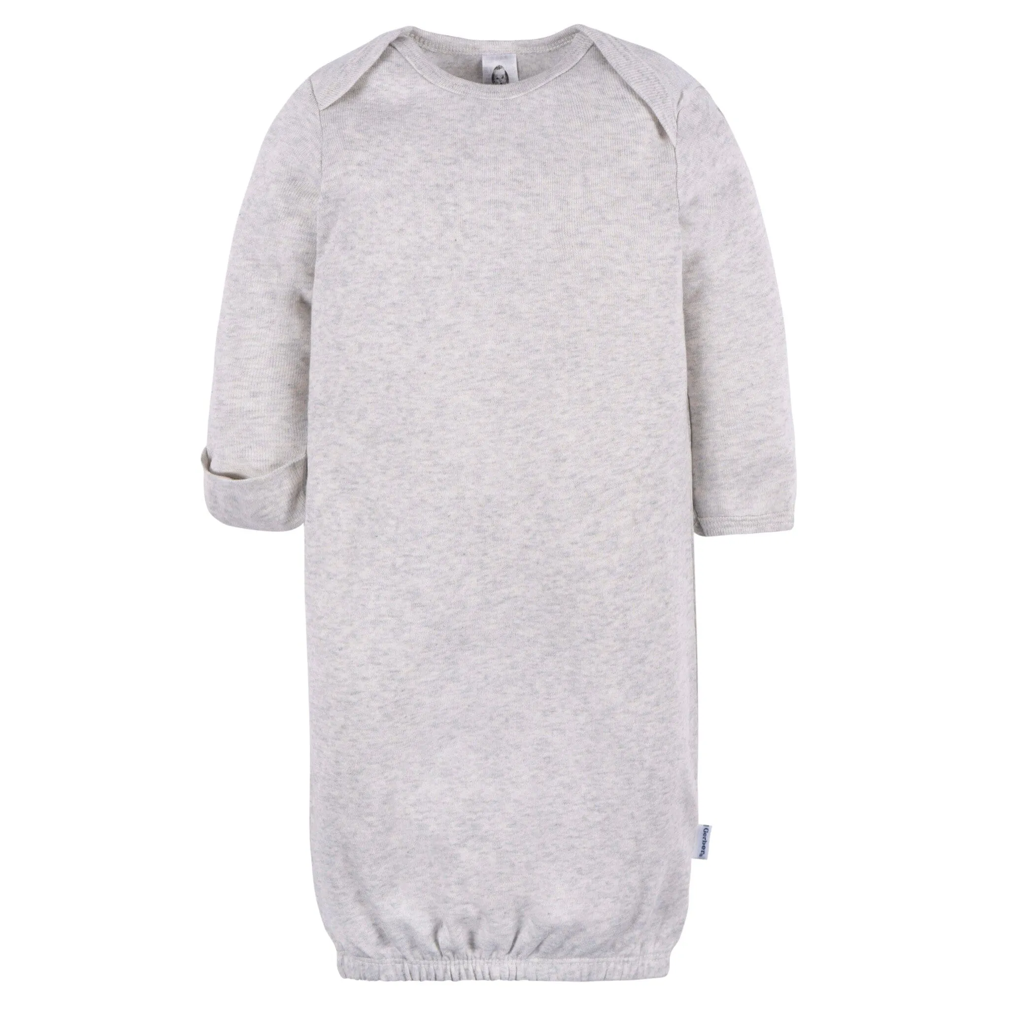 3-Pack Baby Neutral It Grey Heather/Birch/Peyote Lap Shoulder Gowns Gerber Childrenswea