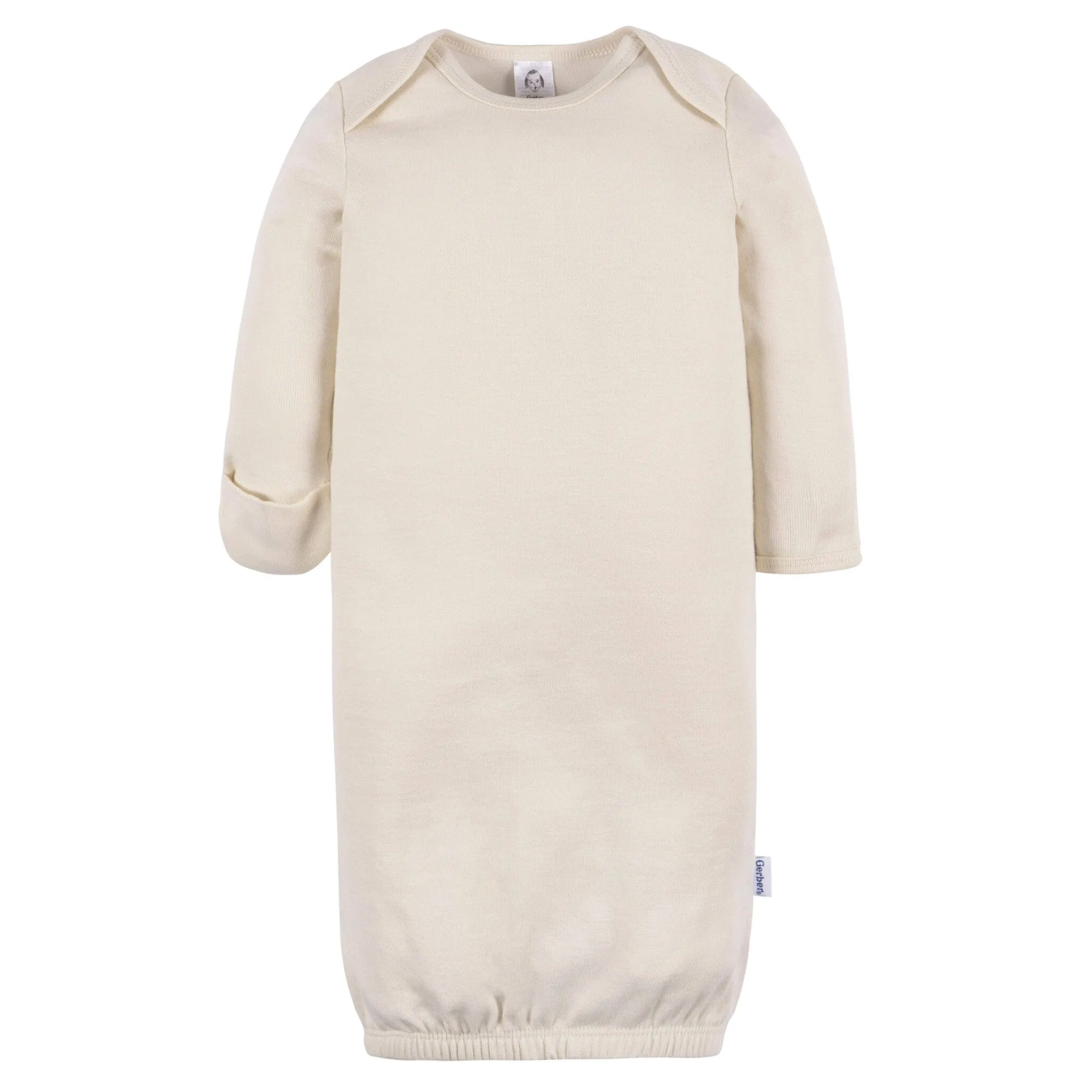 3-Pack Baby Neutral It Grey Heather/Birch/Peyote Lap Shoulder Gowns Gerber Childrenswea