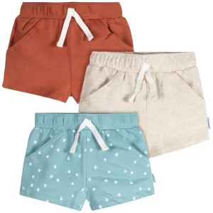 3-Pack Baby Neutral Stars Shorts Gerber Childrenswea