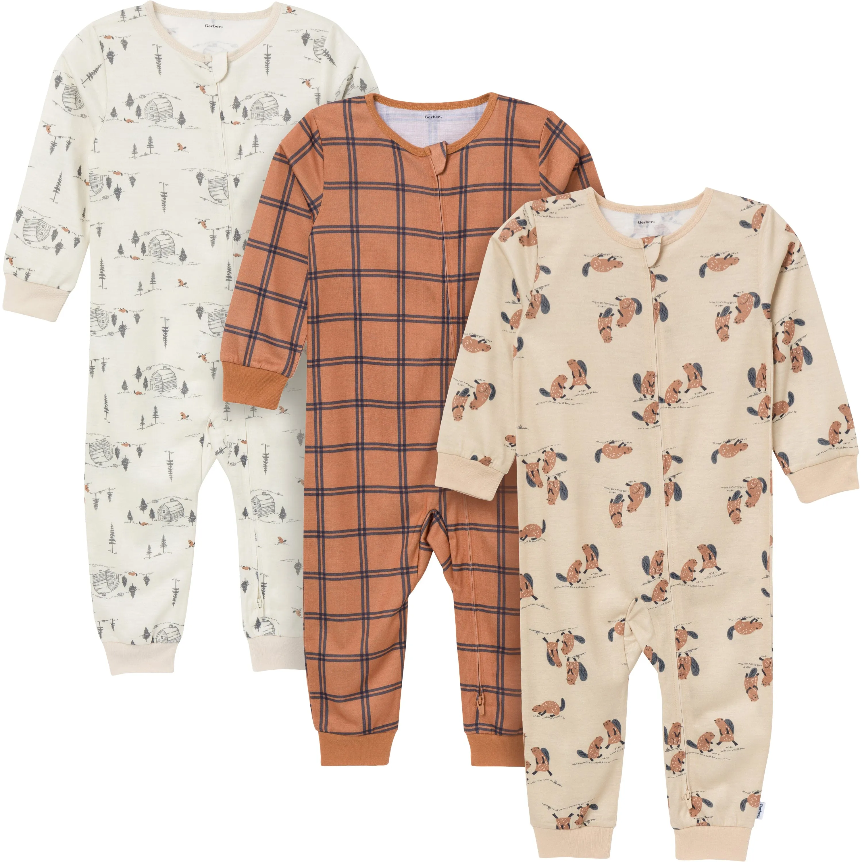 3-Pack Infant & Toddler Boys Outdoors Footless Pajamas Gerber Childrenswea