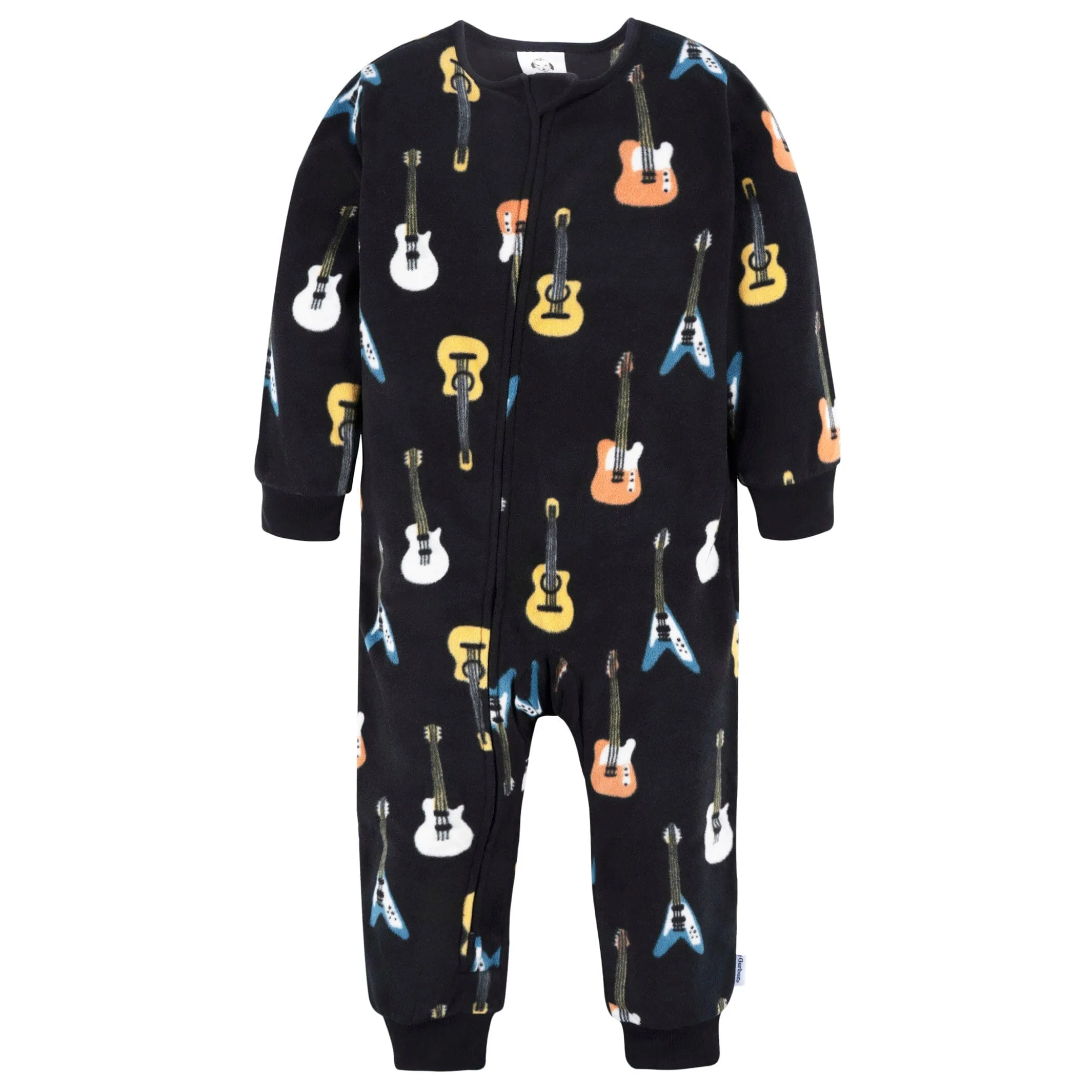 3-Pack Infant & Toddler Boys Skateboards & Guitars Footless Fleece Pajamas Gerber Childrenswea