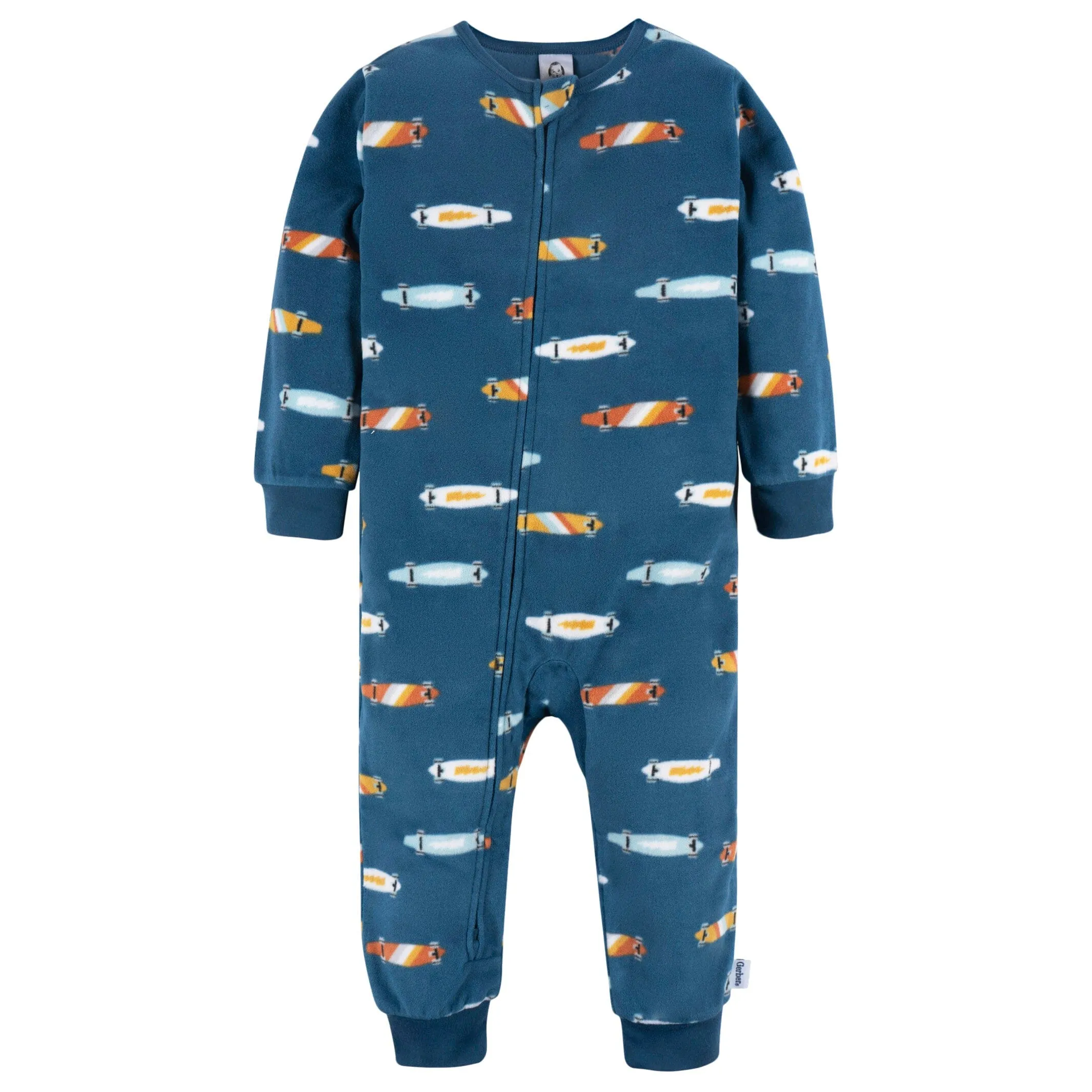 3-Pack Infant & Toddler Boys Skateboards & Guitars Footless Fleece Pajamas Gerber Childrenswea