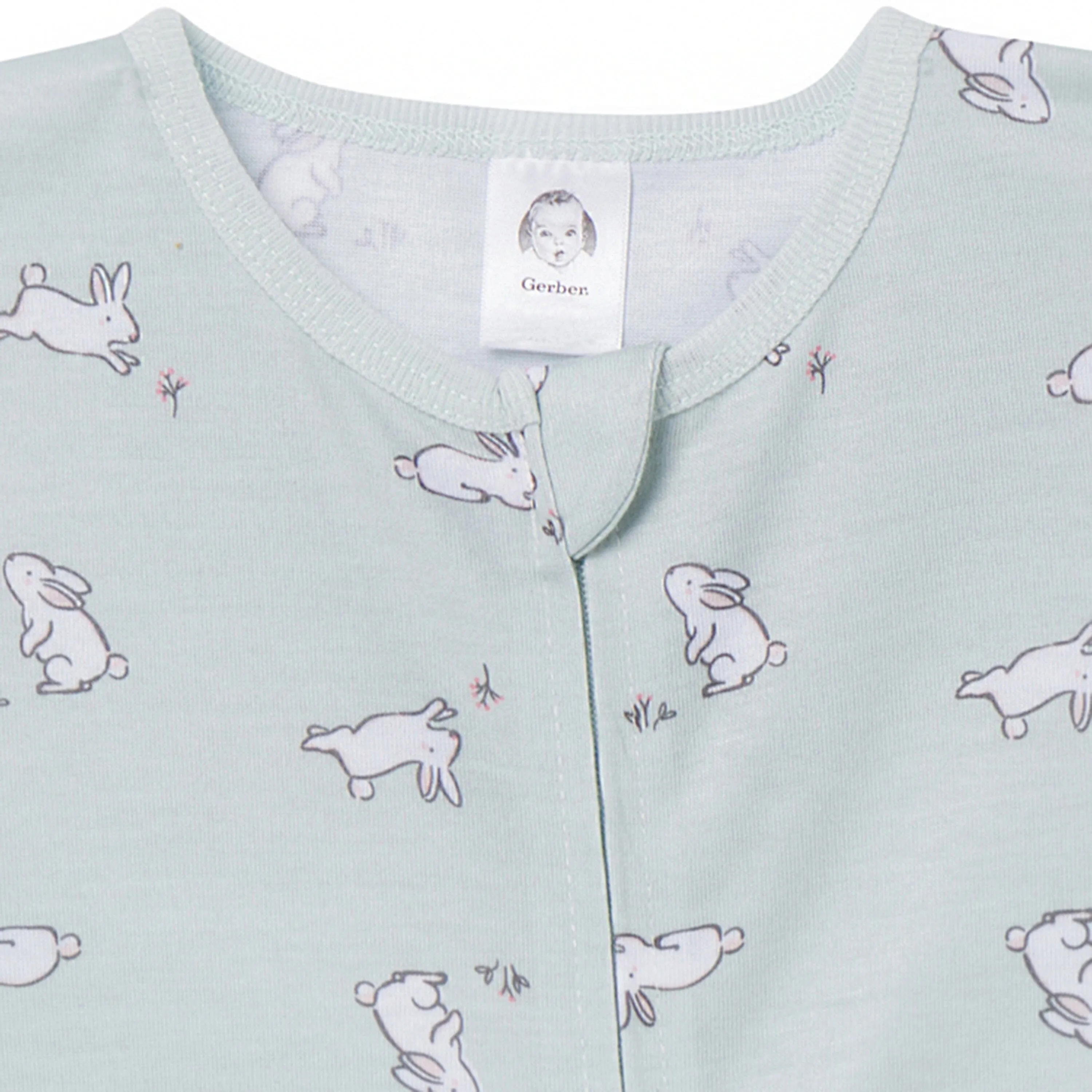 3-Pack Infant & Toddler Girls Bunnies Footless Pajamas Gerber Childrenswea