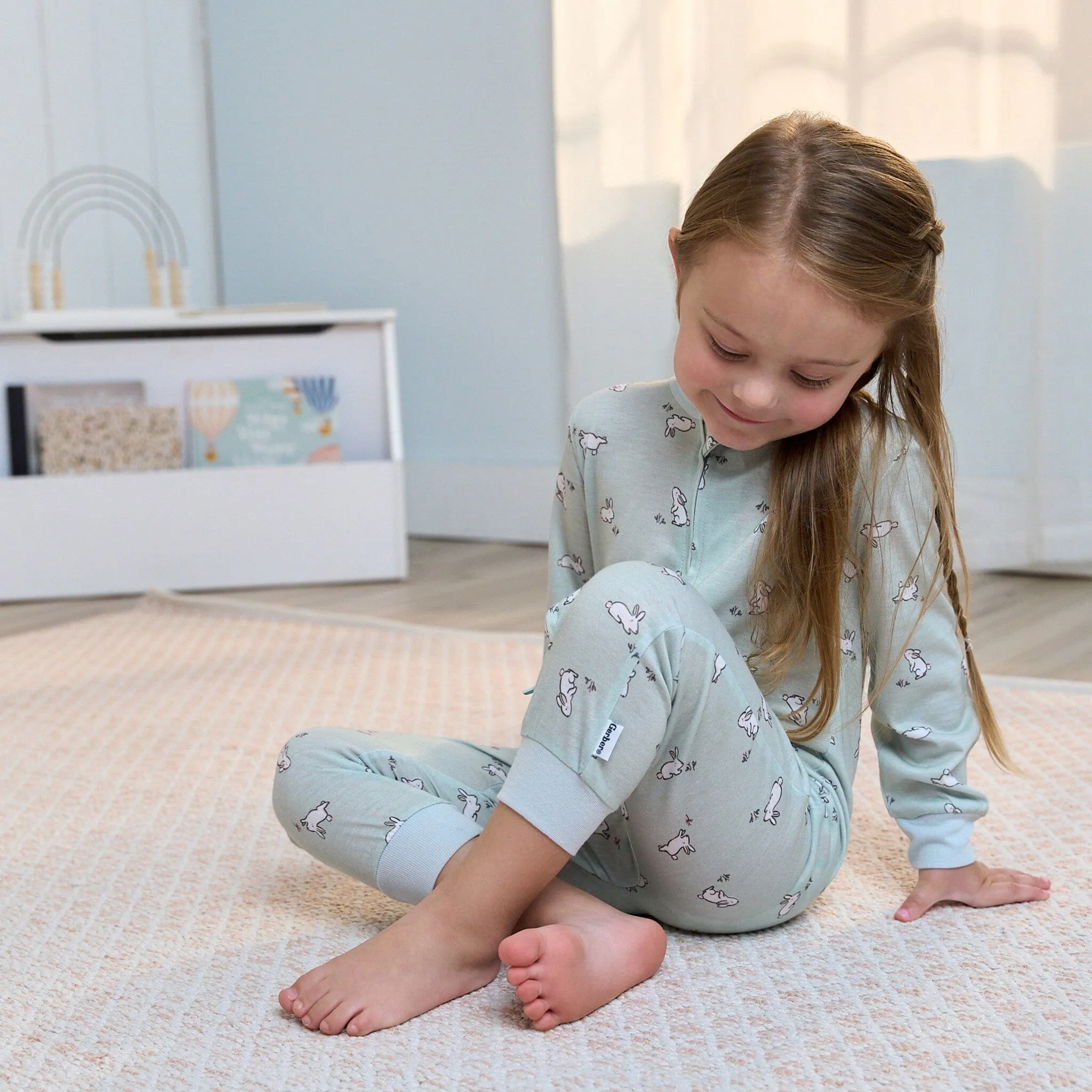 3-Pack Infant & Toddler Girls Bunnies Footless Pajamas Gerber Childrenswea