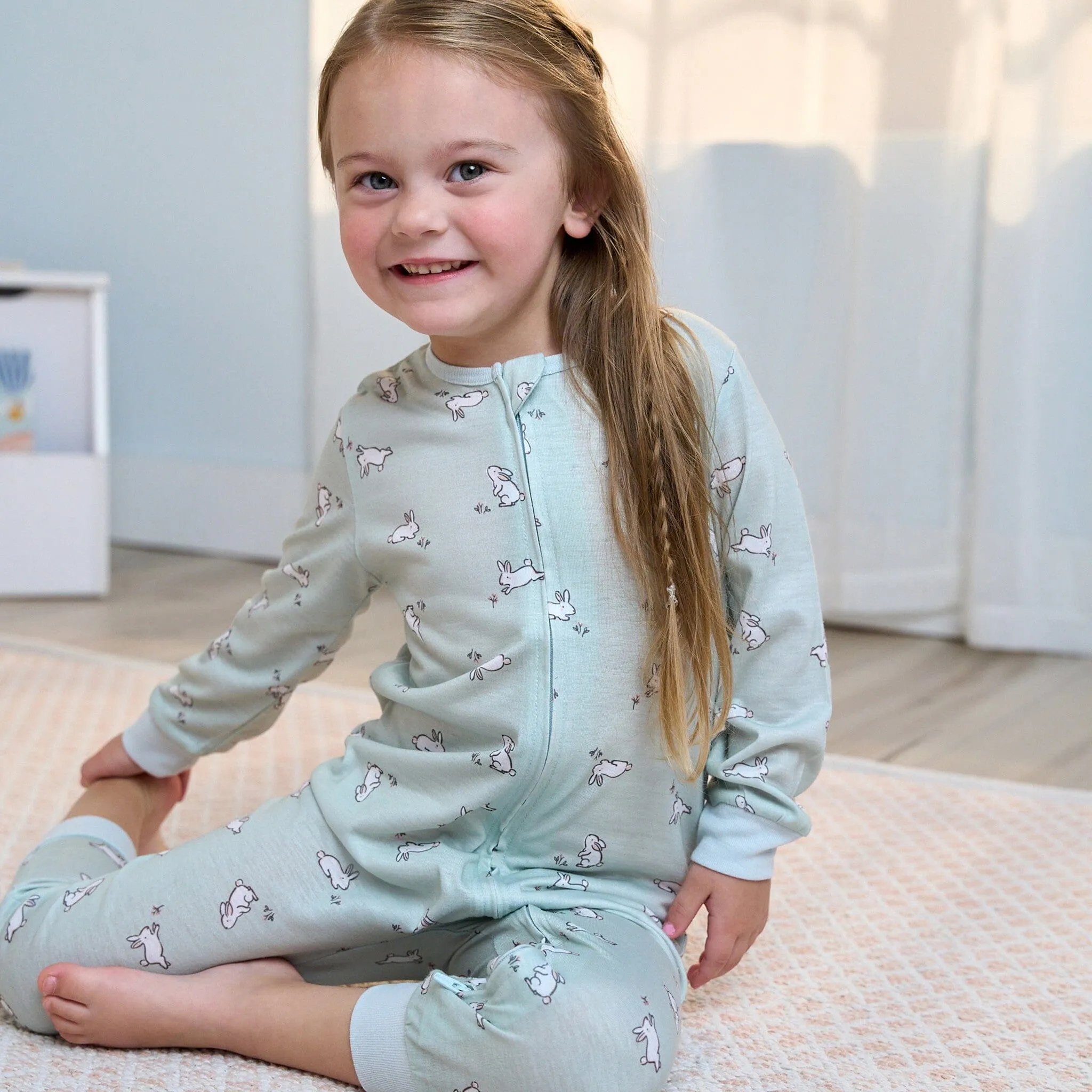 3-Pack Infant & Toddler Girls Bunnies Footless Pajamas Gerber Childrenswea
