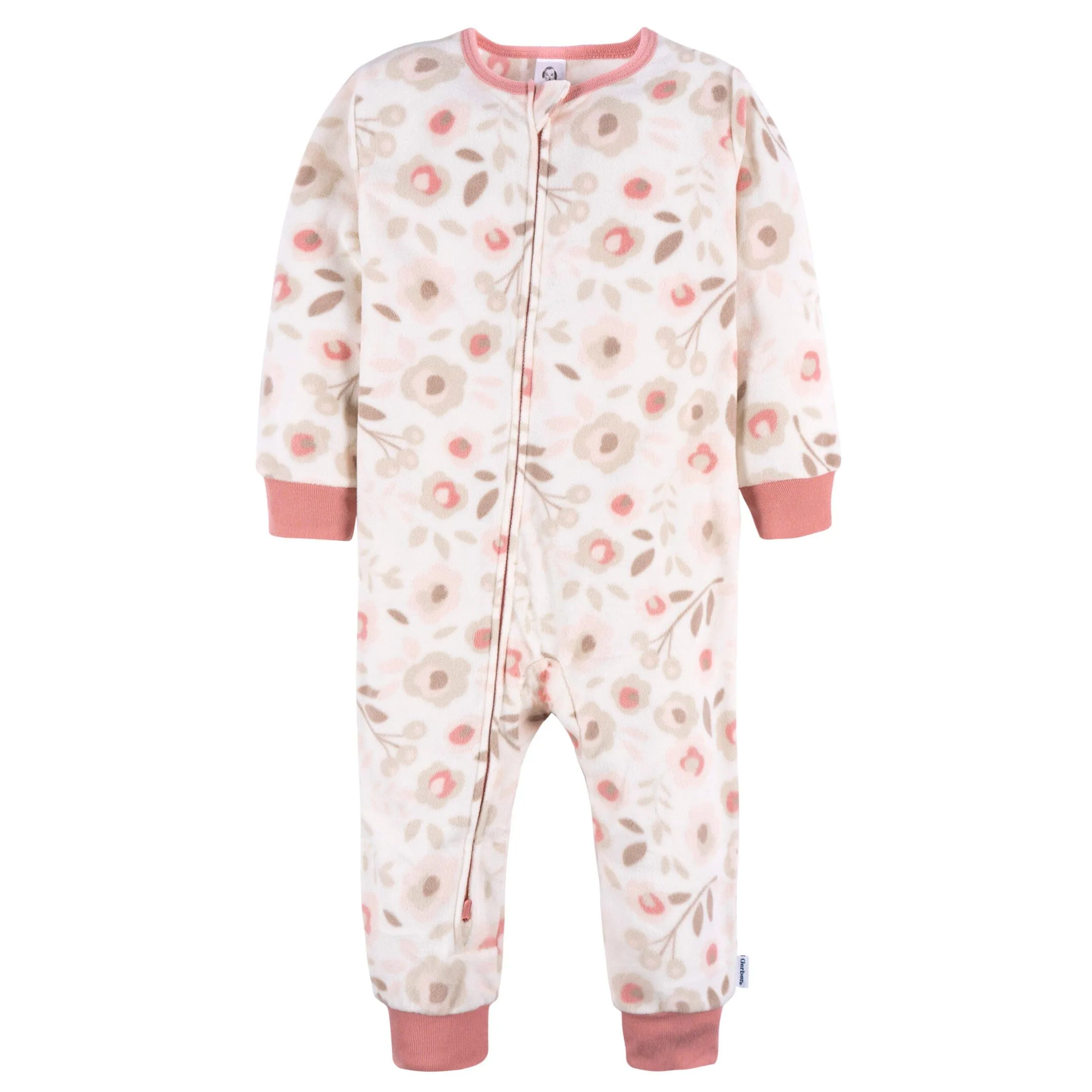 3-Pack Infant & Toddler Girls Pink Deer Footless Fleece Pajamas Gerber Childrenswea