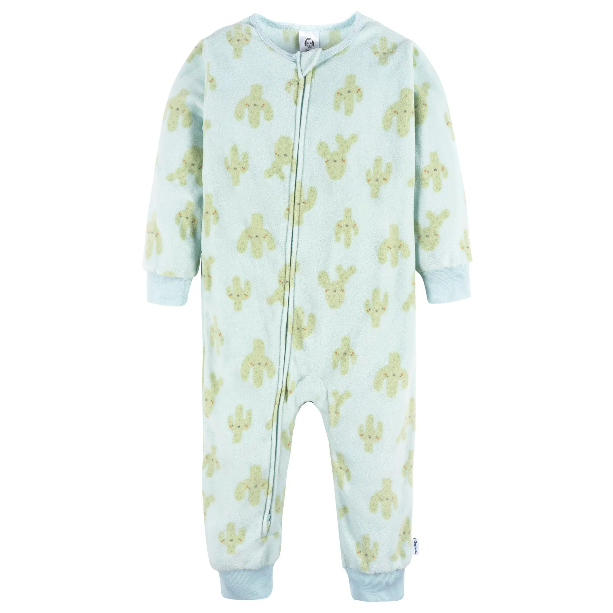 3-Pack Infant & Toddler Neutral Cactus Footless Fleece Pajamas Gerber Childrenswea