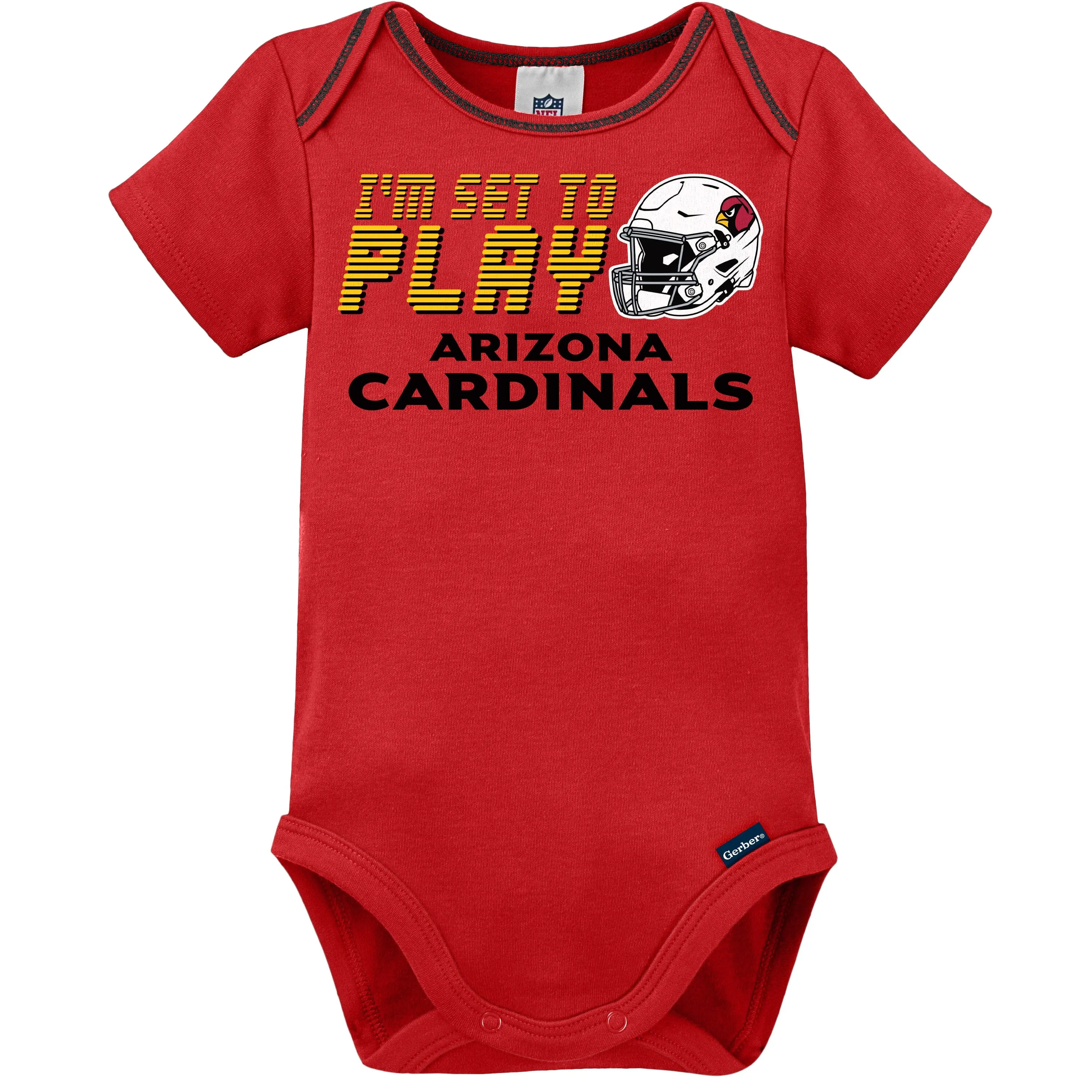 3-Piece Baby Boys Arizona Cardinals Bodysuit, Sleep 'N Play, and Cap Set Gerber Childrenswea