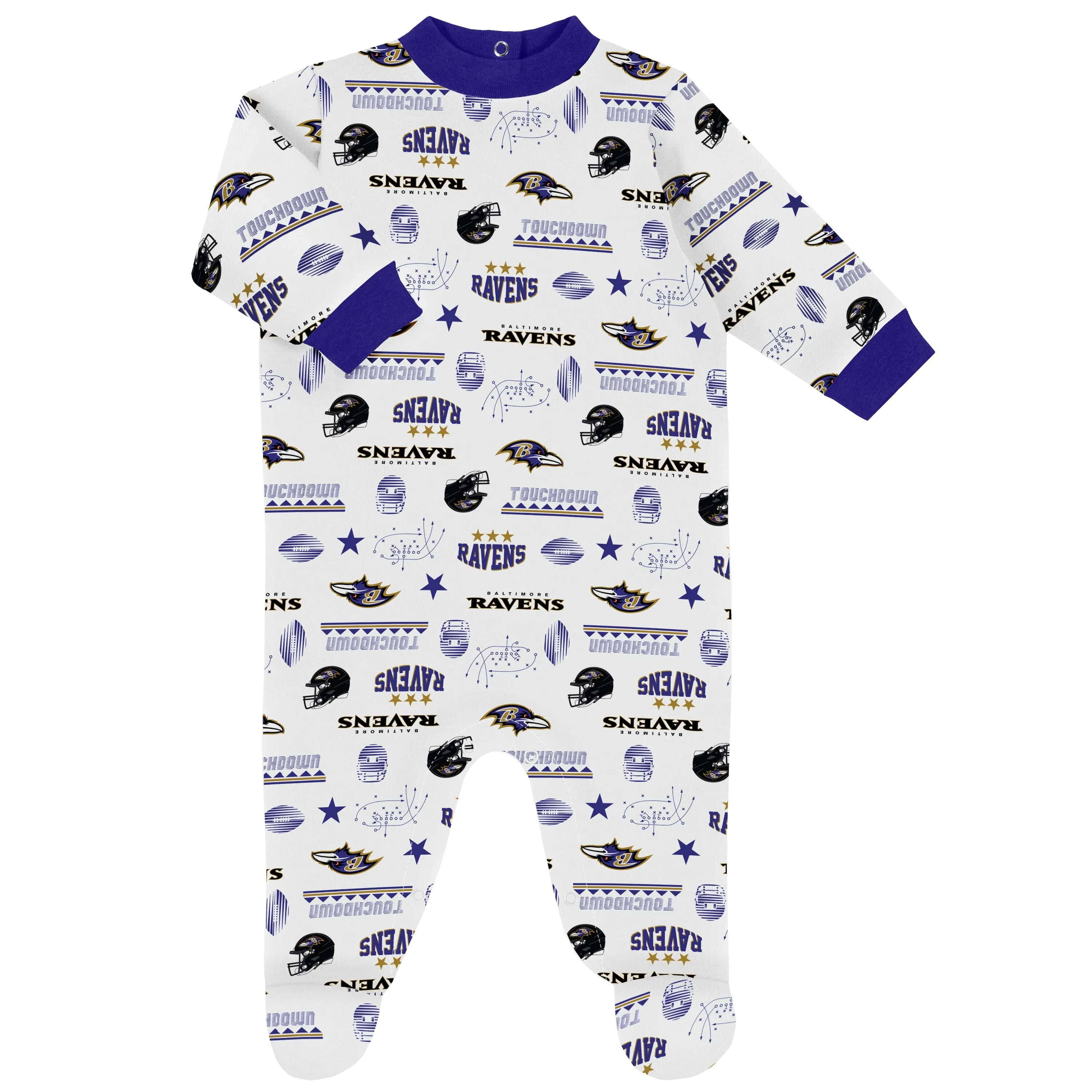 3-Piece Baby Boys Baltimore Ravens Bodysuit, Sleep 'N Play, and Cap Set Gerber Childrenswea