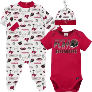 3-Piece Baby Boys Buccaneers Bodysuit, Sleep 'N Play & Cap Set Gerber Childrenswea