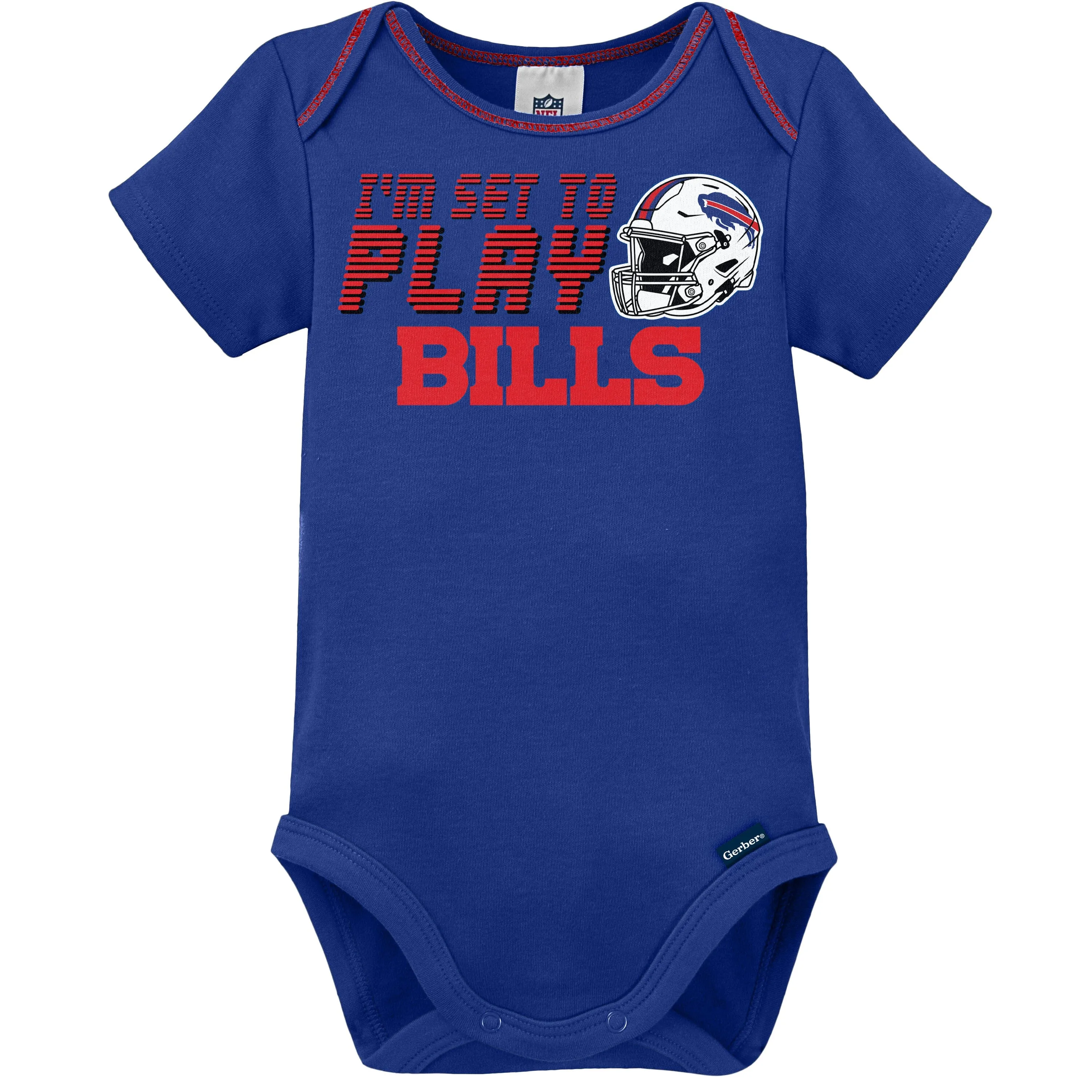 3-Piece Baby Boys Buffalo Bills Bodysuit, Sleep 'N Play, and Cap Set Gerber Childrenswea