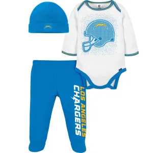 3-Piece Baby Boys Chargers Bodysuit, Footed Pant, & Cap Set Gerber Childrenswea