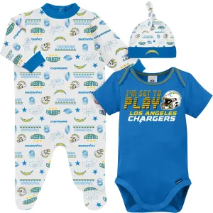 3-Piece Baby Boys Chargers Bodysuit, Sleep 'N Play & Cap Set Gerber Childrenswea