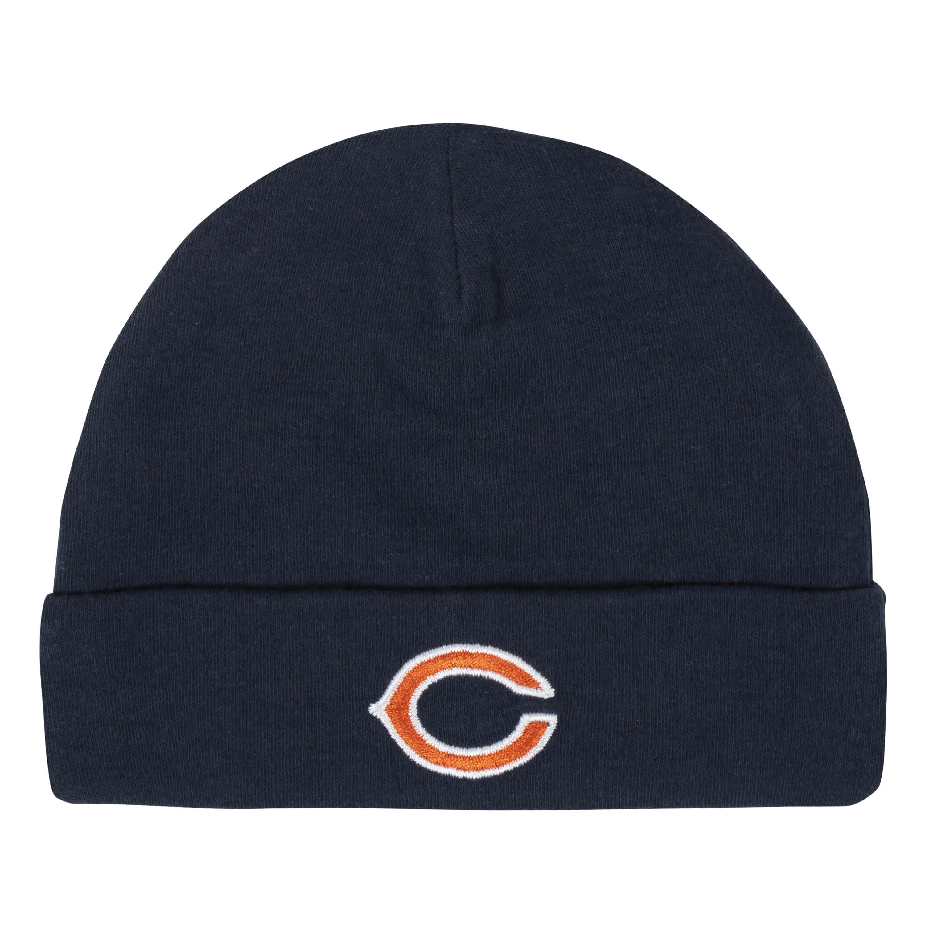 3-Piece Baby Boys Chicago Bears Bodysuit, Footed Pant, and Cap Set Gerber Childrenswea