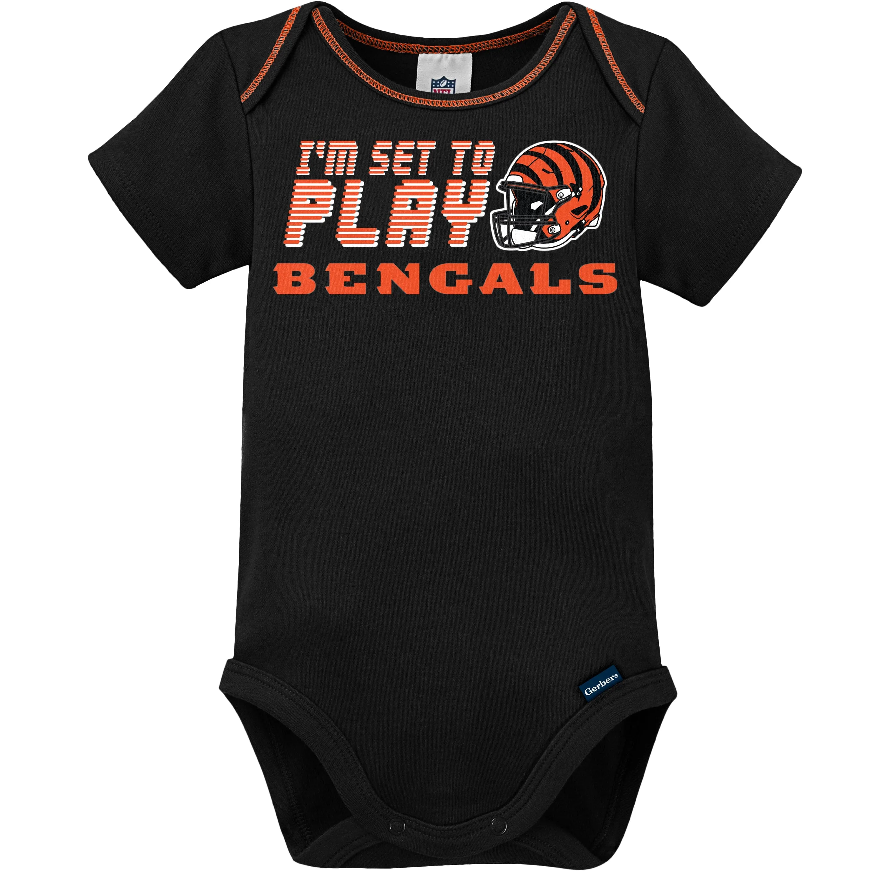 3-Piece Baby Boys Cincinnati Bengals Bodysuit, Sleep 'N Play, & Cap Set Gerber Childrenswea