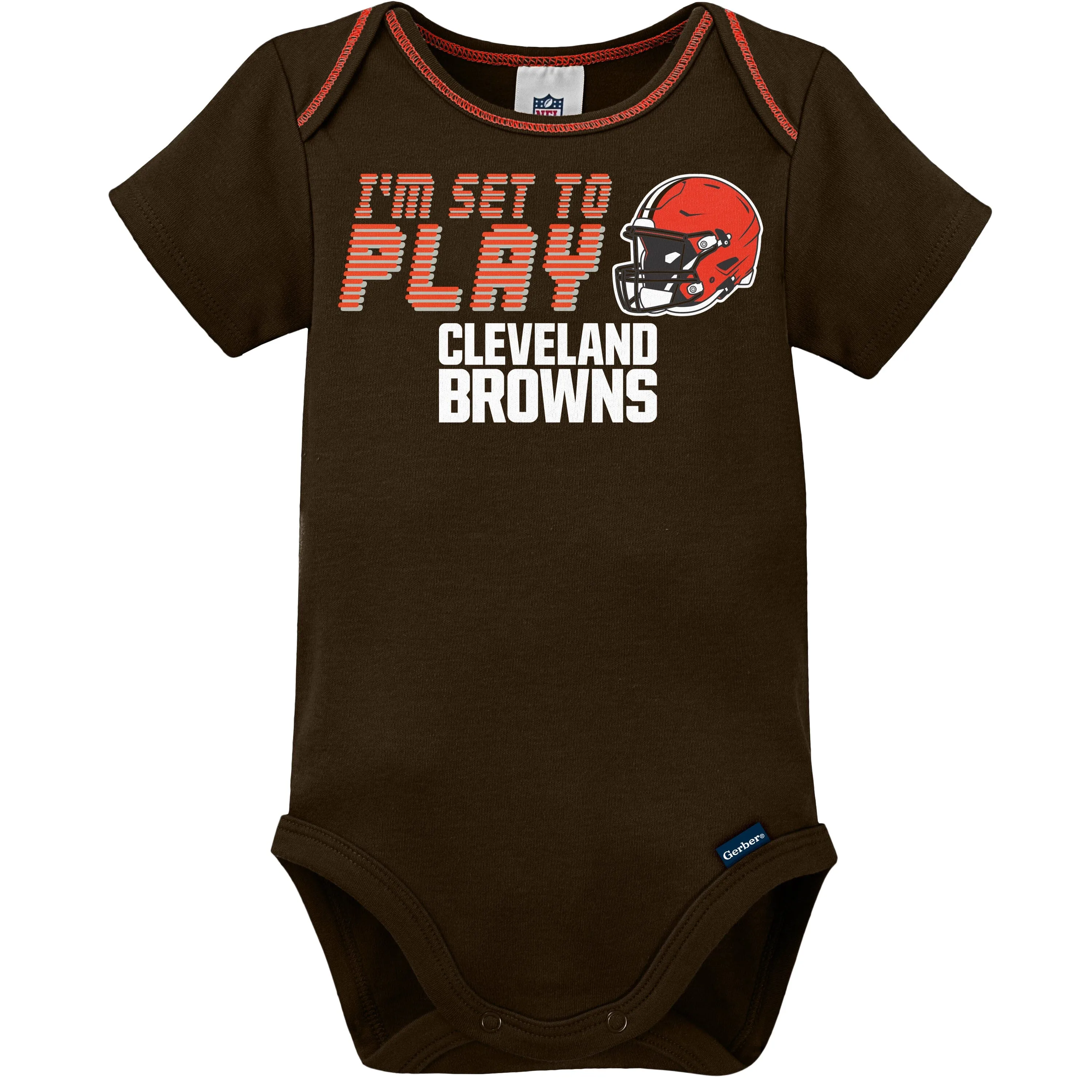3-Piece Baby Boys Cleveland Browns Bodysuit, Sleep 'N Play, and Cap Set Gerber Childrenswea