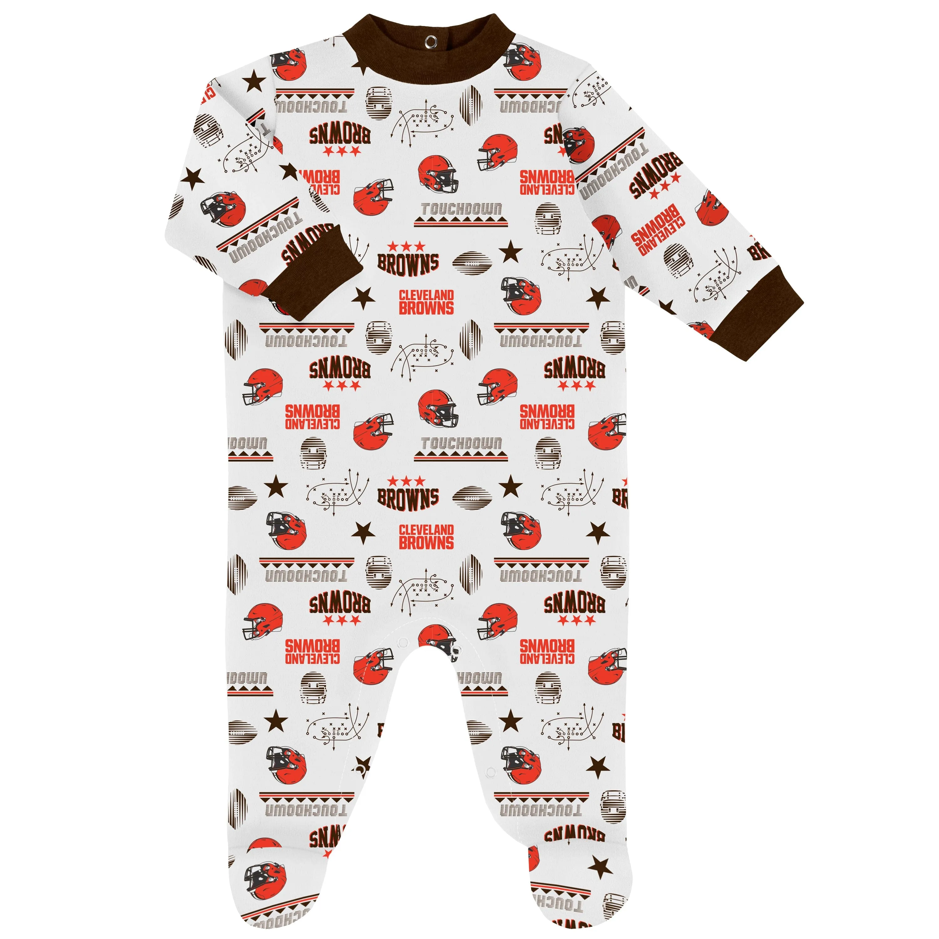 3-Piece Baby Boys Cleveland Browns Bodysuit, Sleep 'N Play, and Cap Set Gerber Childrenswea
