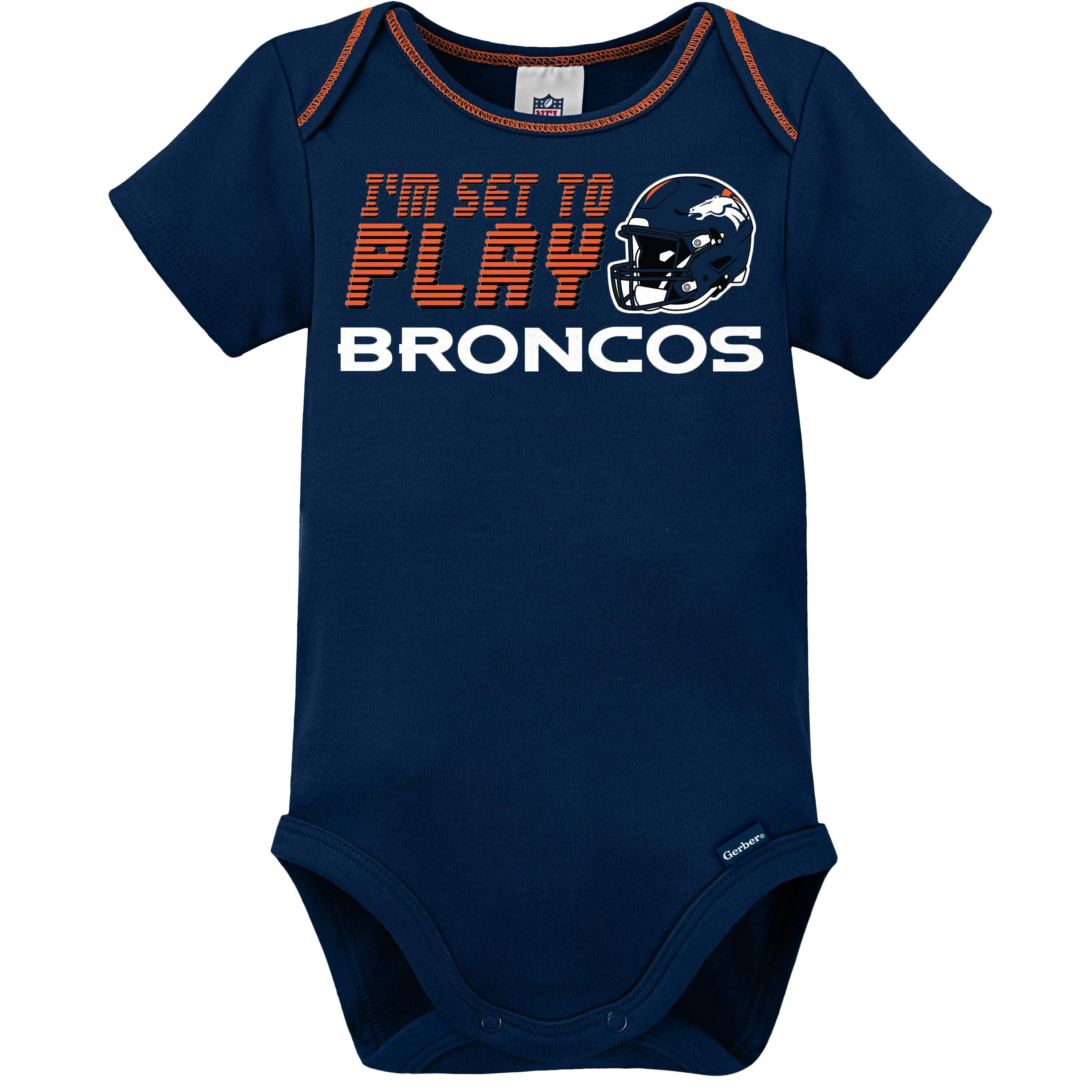 3-Piece Baby Boys Denver Broncos Bodysuit, Sleep 'N Play, and Cap Set Gerber Childrenswea