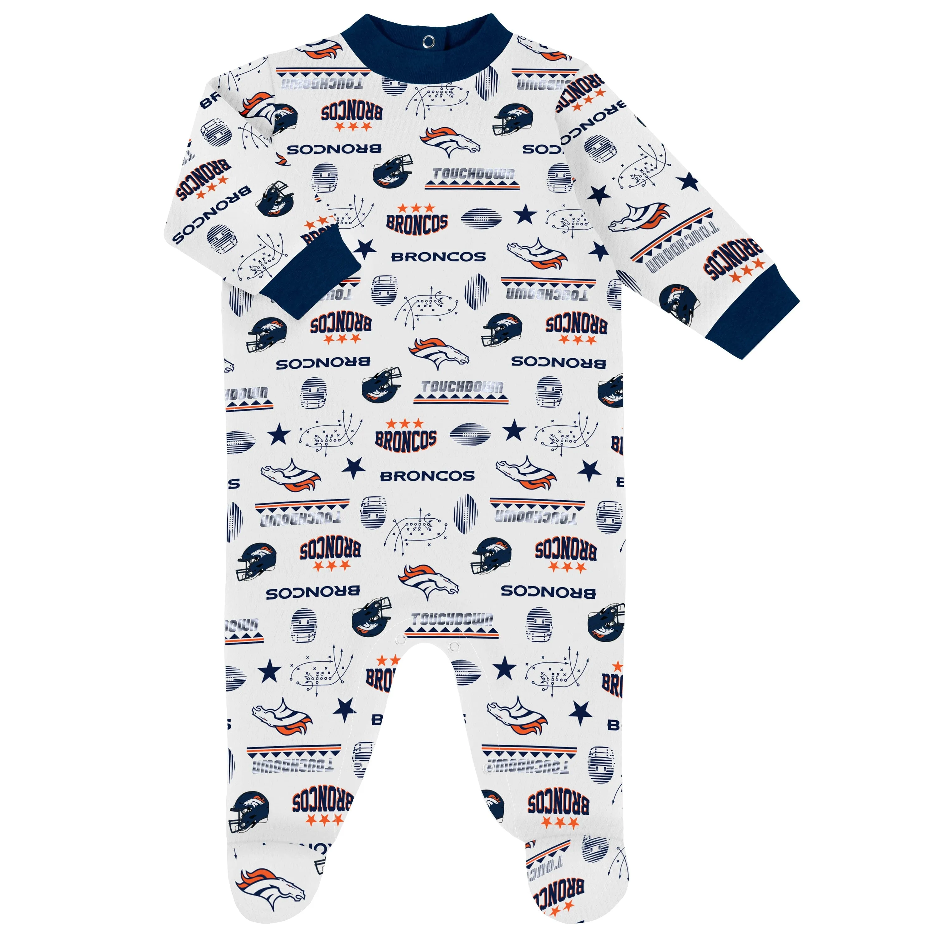 3-Piece Baby Boys Denver Broncos Bodysuit, Sleep 'N Play, and Cap Set Gerber Childrenswea