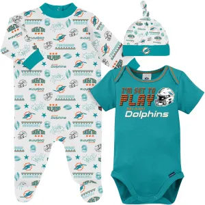 3-Piece Baby Boys Dolphins Bodysuit, Sleep 'N Play & Cap Set Gerber Childrenswea