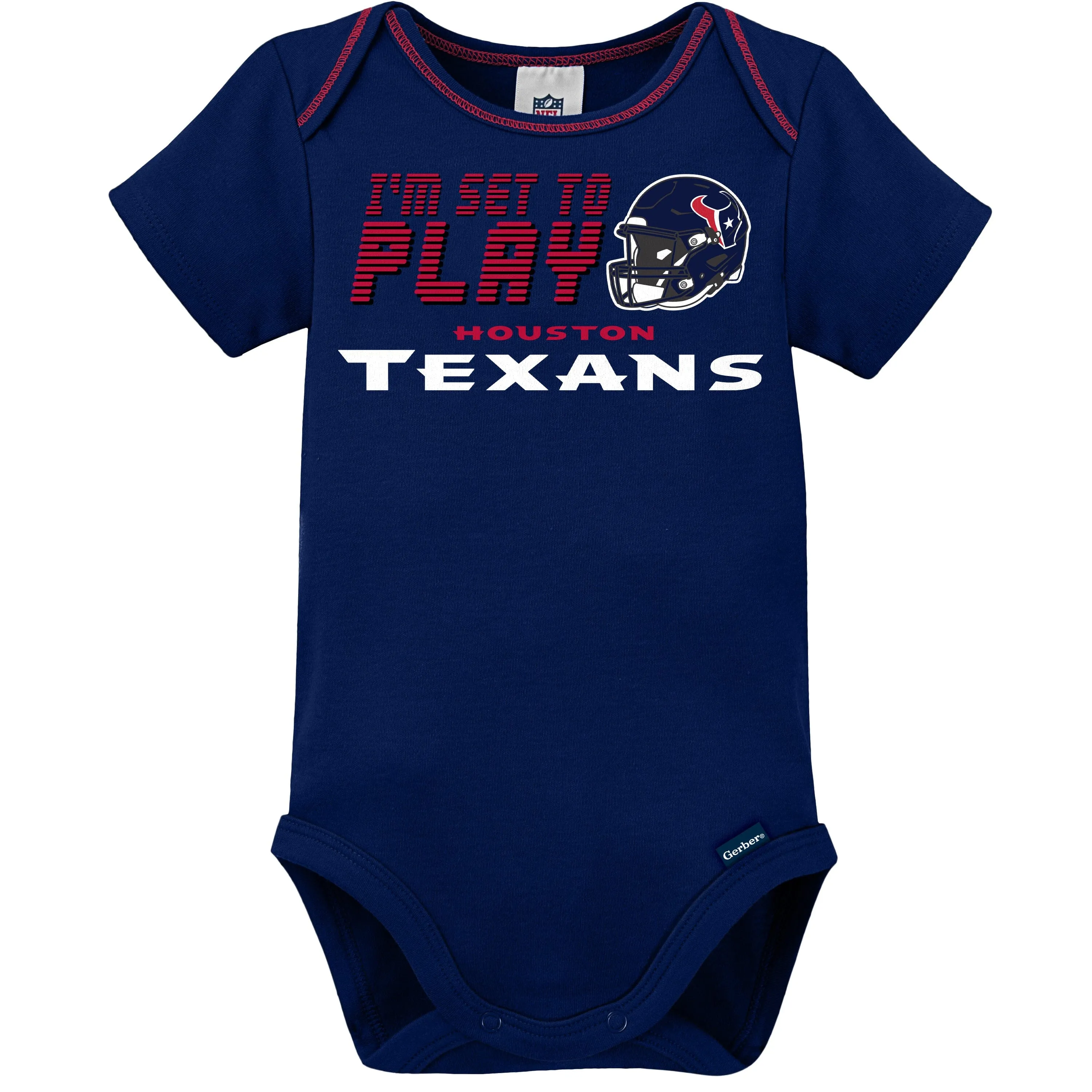 3-Piece Baby Boys Houston Texans Bodysuit, Sleep 'N Play, and Cap Set Gerber Childrenswea