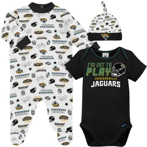 3-Piece Baby Boys Jaguars Bodysuit, Sleep 'N Play & Cap Set Gerber Childrenswea