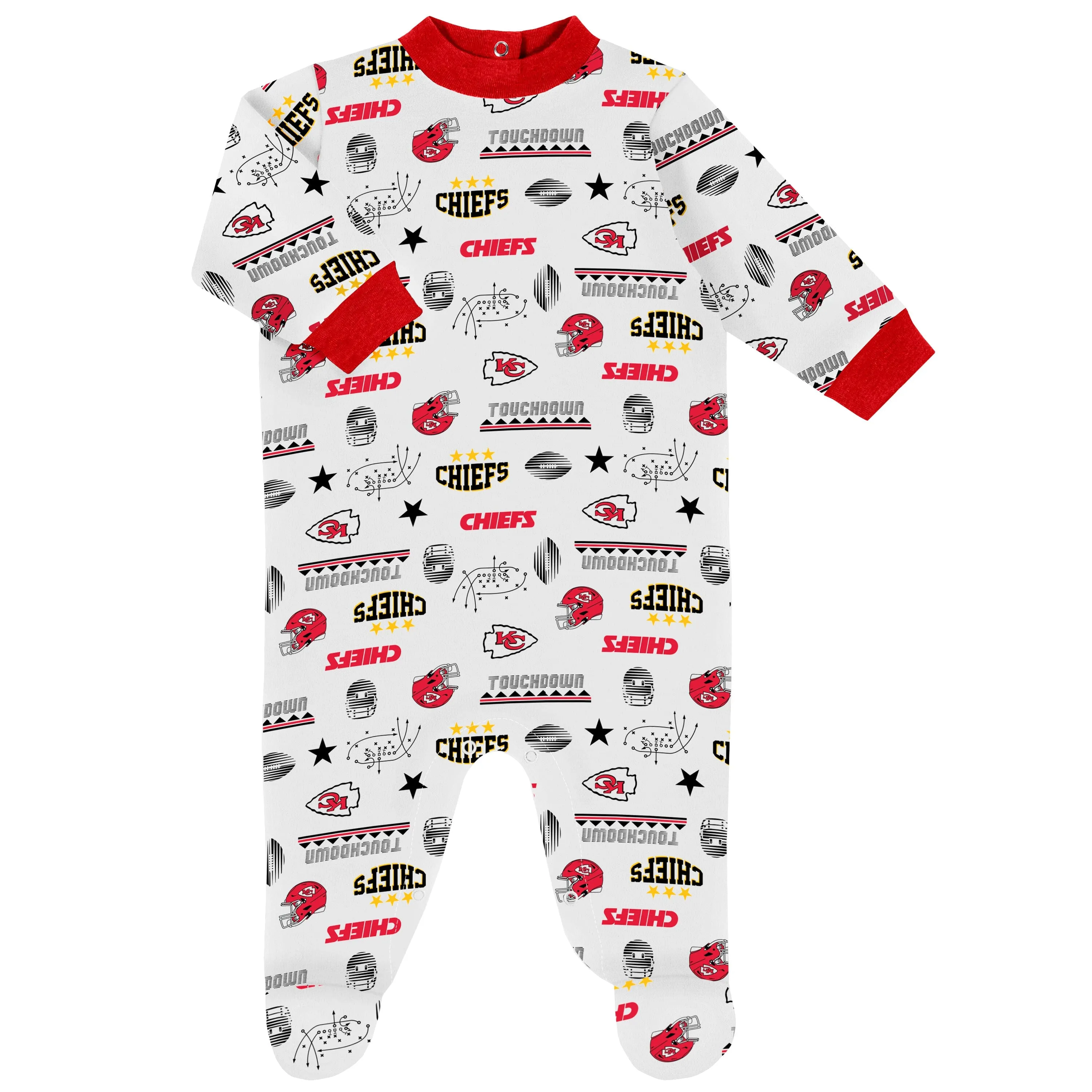 3-Piece Baby Boys Kansas City Chiefs Bodysuit, Sleep 'N Play, and Cap Set Gerber Childrenswea