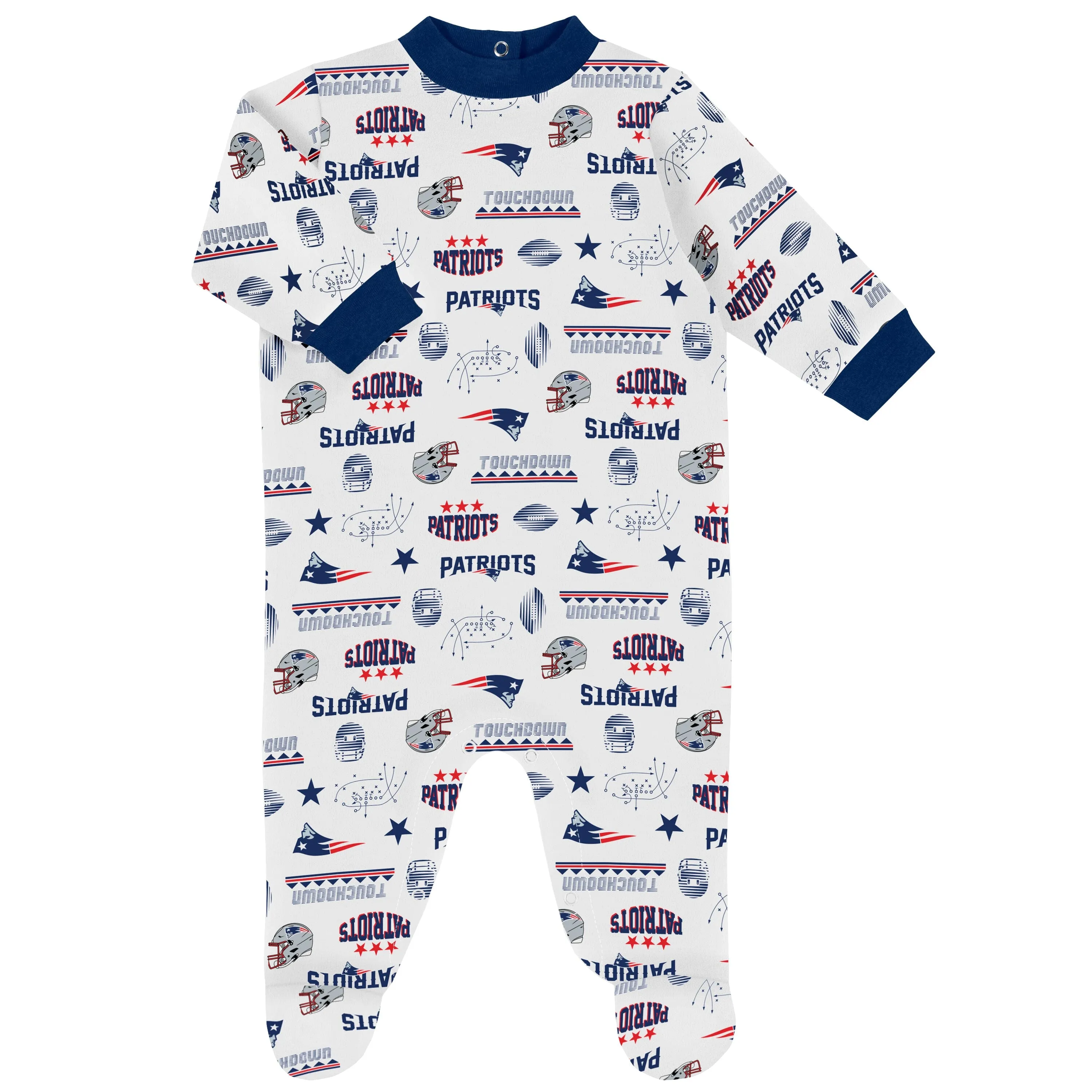 3-Piece Baby Boys New England Patriots Bodysuit, Sleep 'N Play, and Cap Set Gerber Childrenswea
