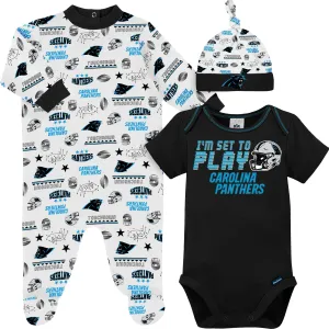 3-Piece Baby Boys Panthers Bodysuit, Sleep 'N Play & Cap Set Gerber Childrenswea