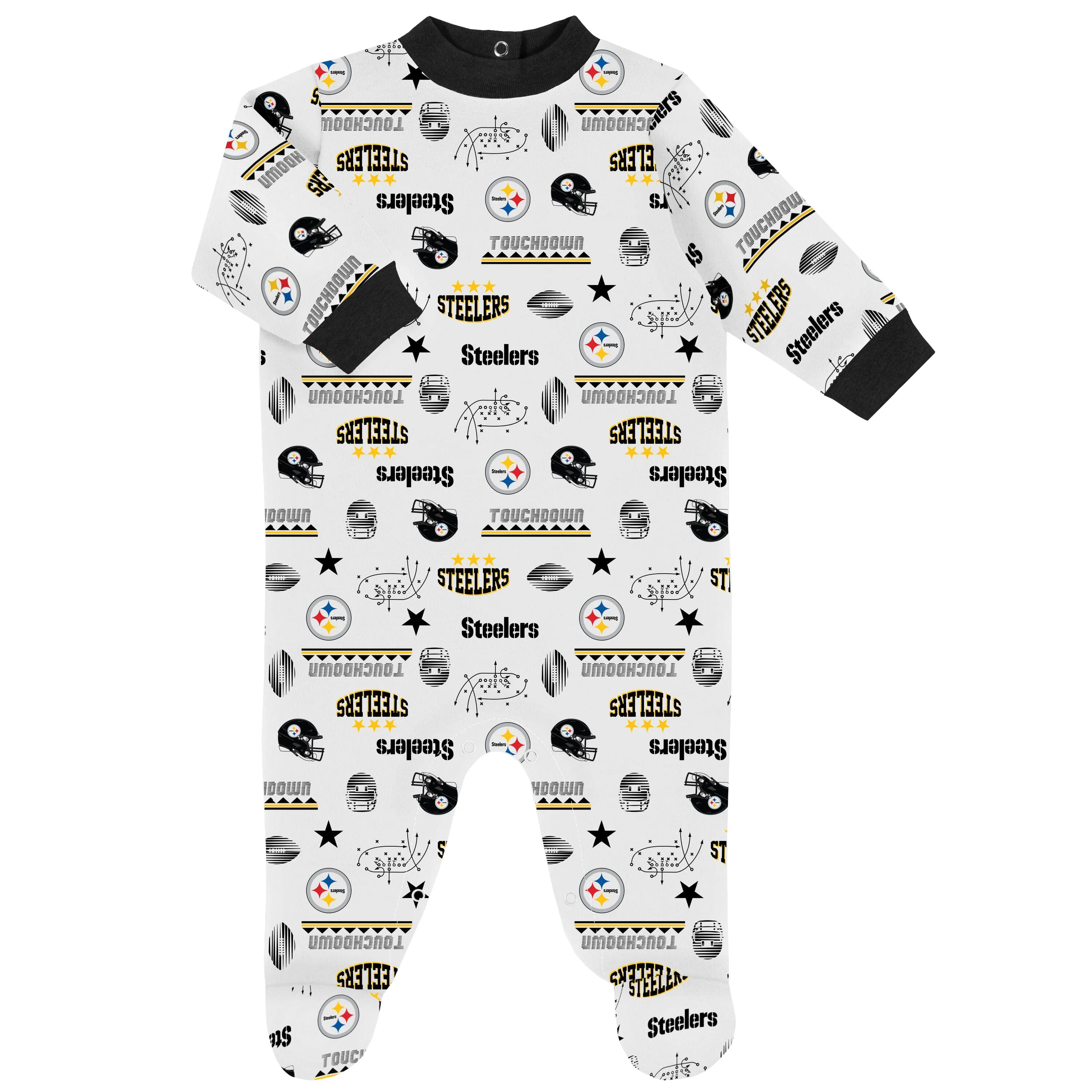 3-Piece Baby Boys Pittsburgh Steelers Bodysuit, Sleep 'N Play, and Cap Set Gerber Childrenswea