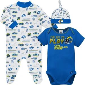 3-Piece Baby Boys Rams Bodysuit, Sleep 'N Play & Cap Set Gerber Childrenswea