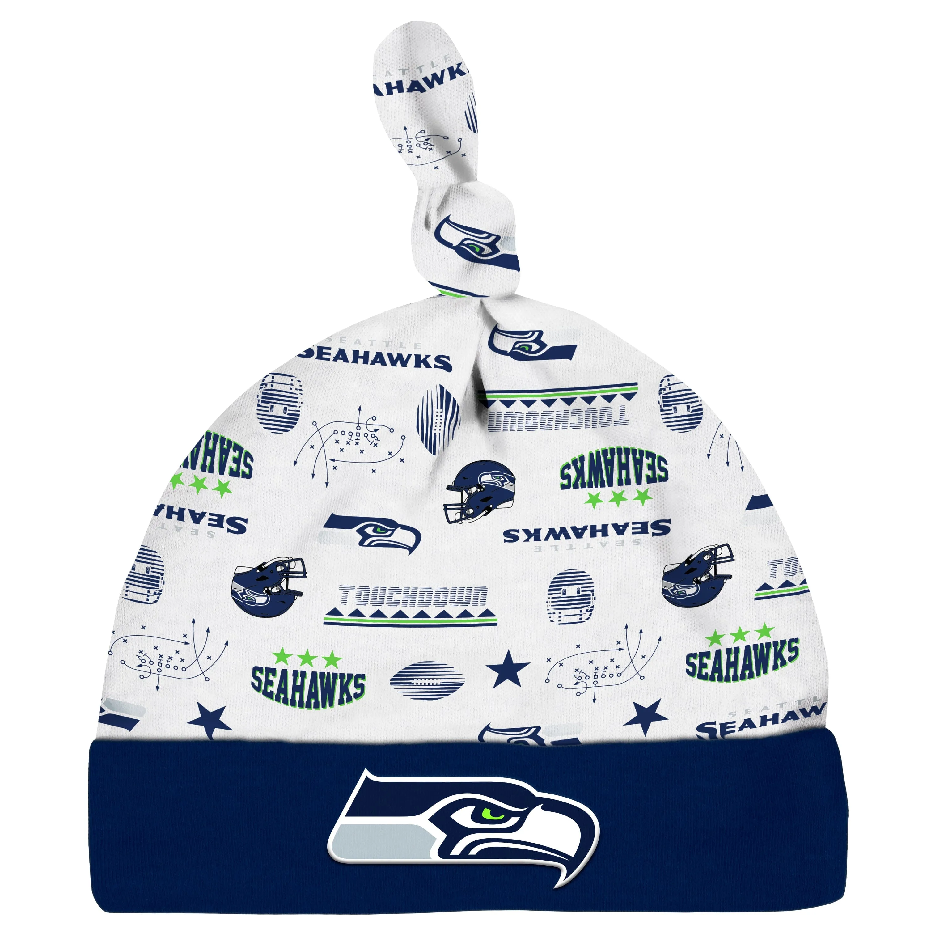 3-Piece Baby Boys Seattle Seahawks Bodysuit, Sleep 'N Play, and Cap Set Gerber Childrenswea