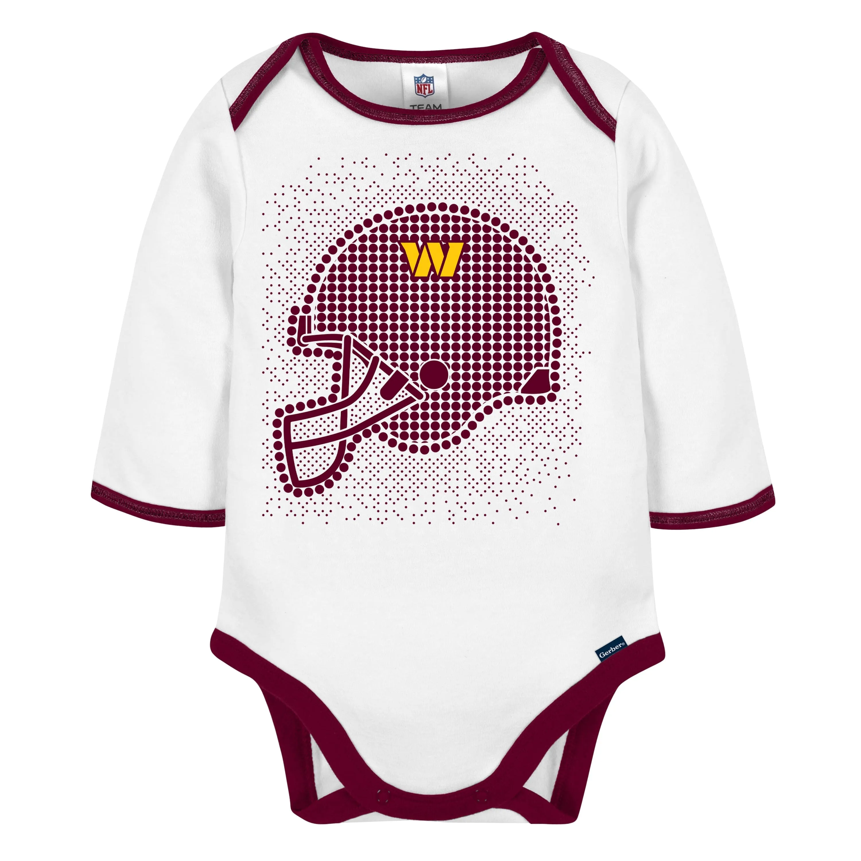 3-Piece Baby Boys Washington Commanders Bodysuit, Footed Pant, & Cap Set Gerber Childrenswea