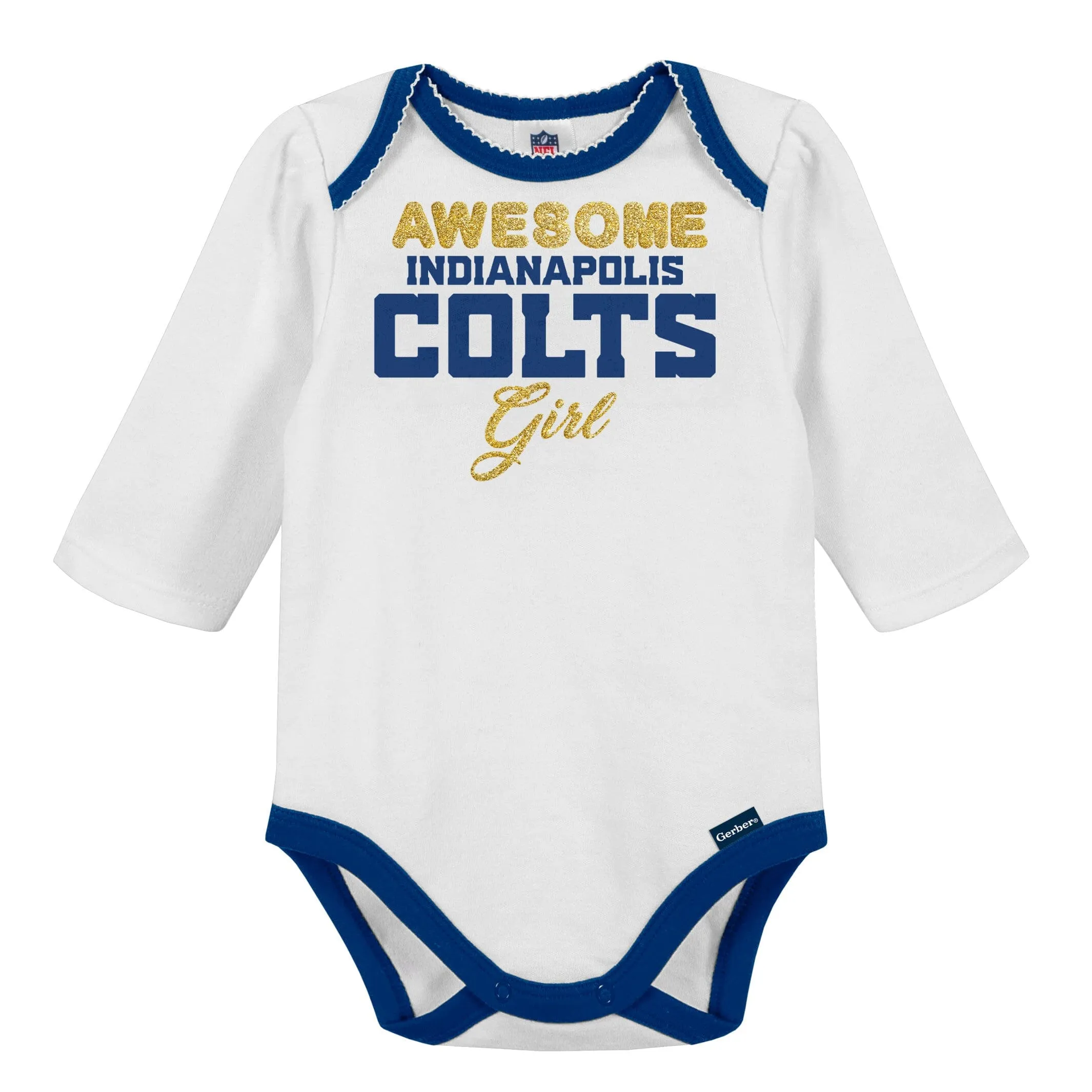 3-Piece Baby Girls Colts Bodysuit, Footed Pant, & Cap Set Gerber Childrenswea