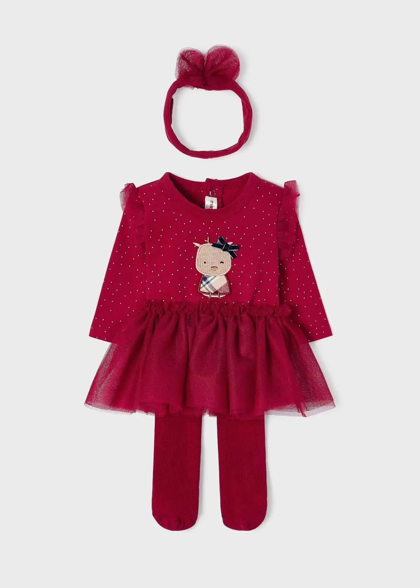 3-Piece Set With Tutu Skirt Newborn Girl | Mayoral