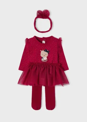3-Piece Set With Tutu Skirt Newborn Girl | Mayoral