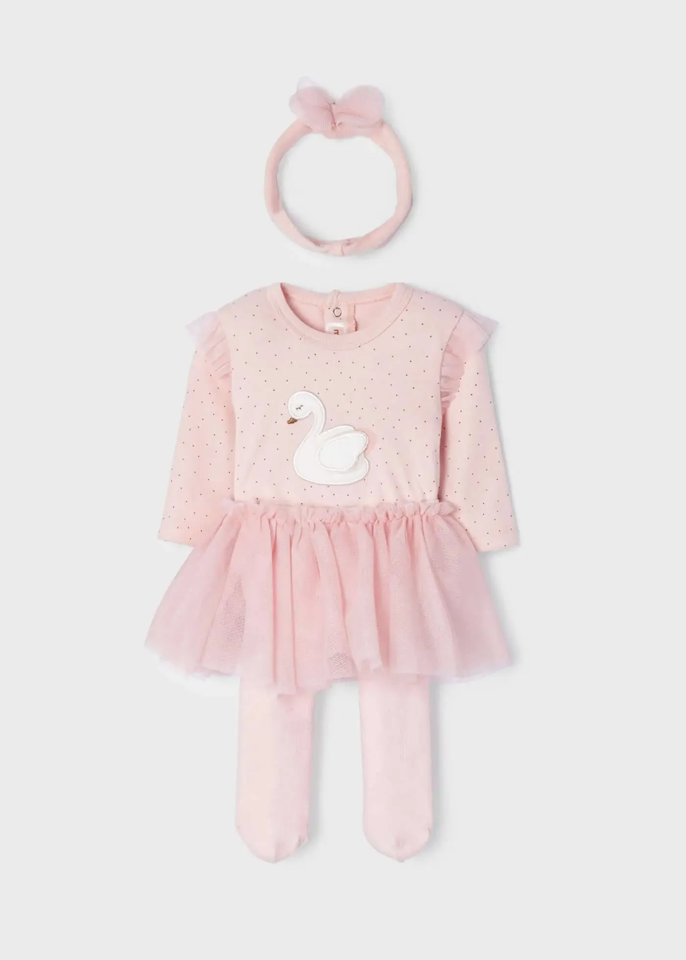 3-Piece Set With Tutu Skirt Newborn Girl | Mayoral