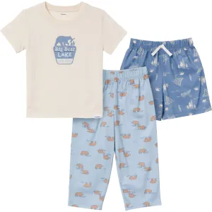 3-Piece Toddler Boys Bear T-Shirt, Shorts & Pants Pajama Set Gerber Childrenswea
