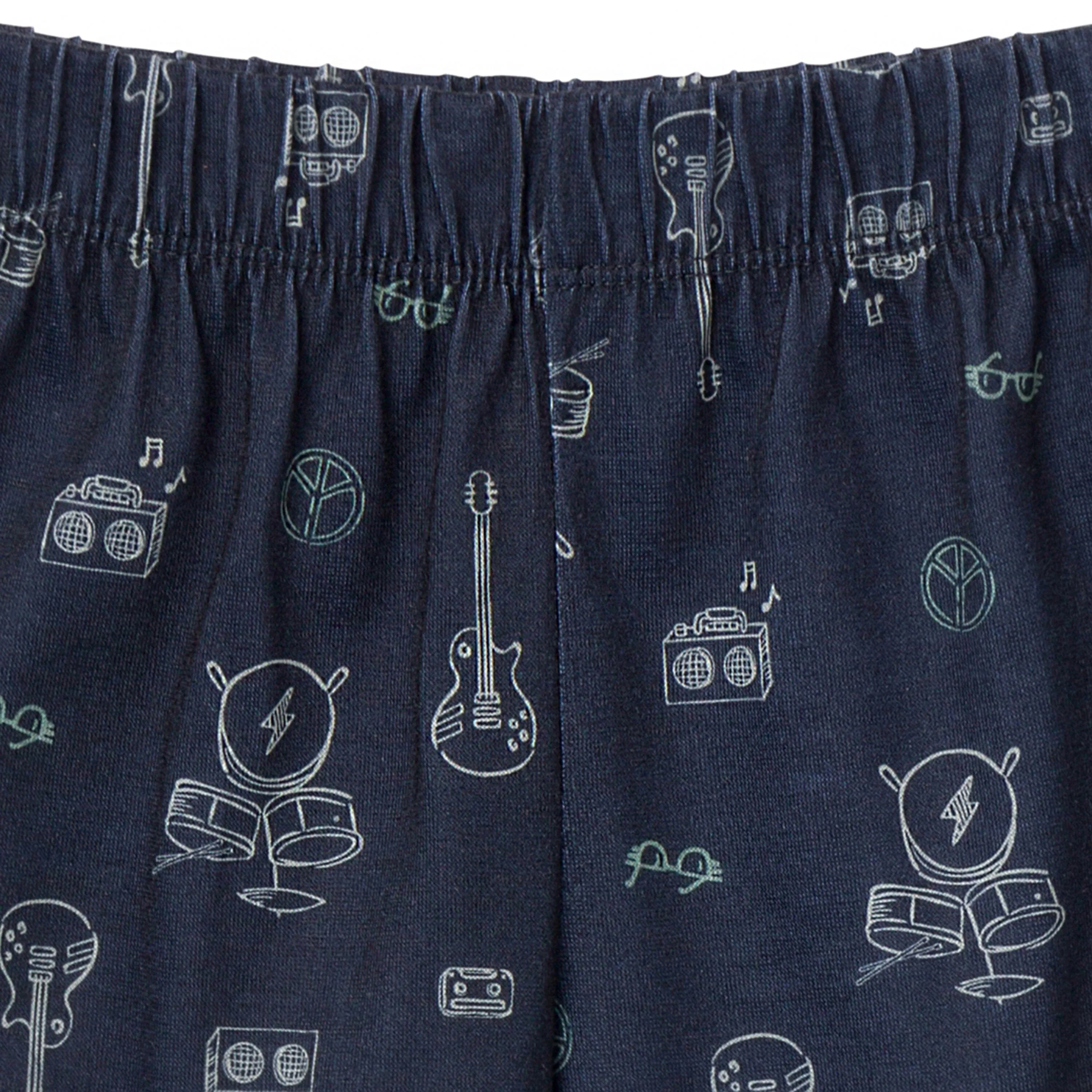 3-Piece Toddler Boys Rock & Roll T-Shirt, Shorts & Pants Pajama Set Gerber Childrenswea