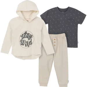 3-Piece Toddler Boys Stay Wild Tee, Hooded Top and Joggers Set Gerber Childrenswea
