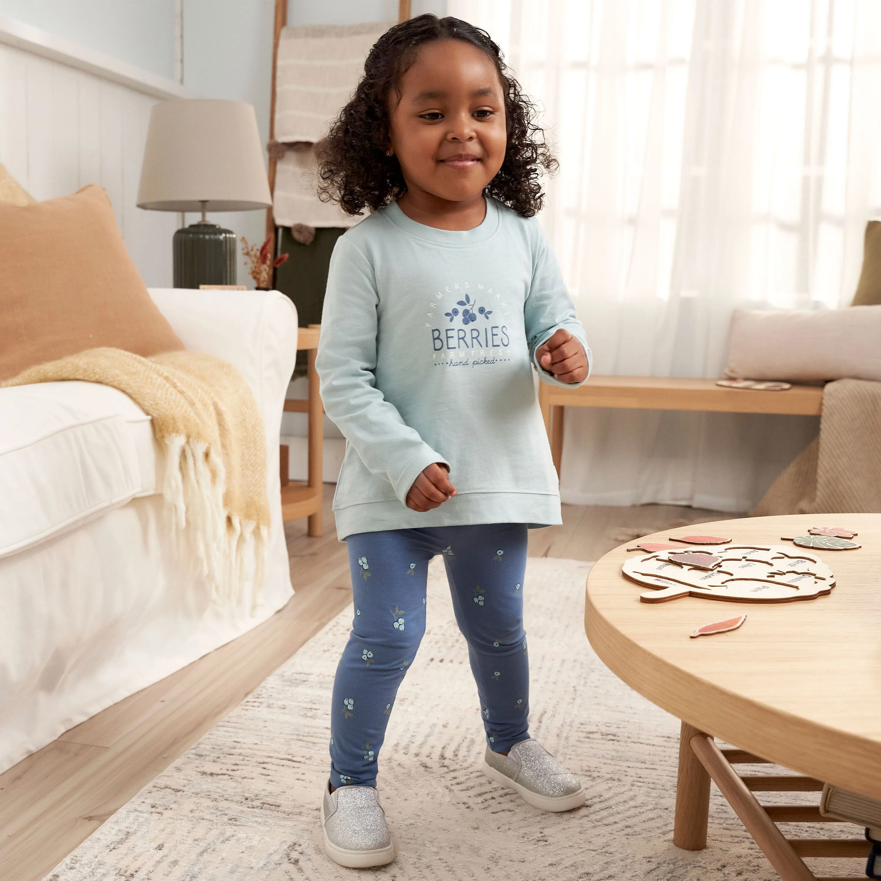 3-Piece Toddler Girls Blueberries Tunics and Leggings Set Gerber Childrenswea