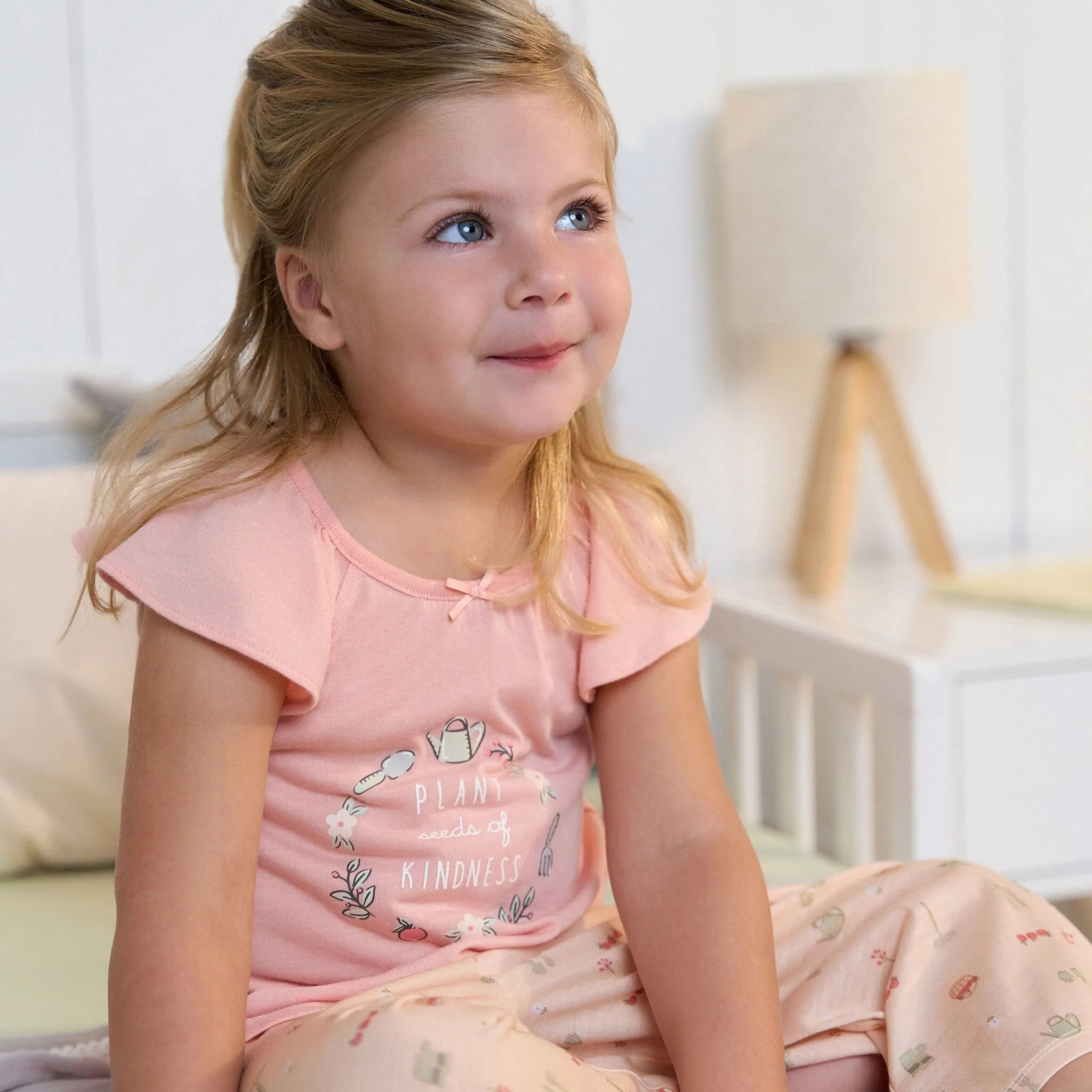 3-Piece Toddler Girls Gardening T-Shirt, Shorts & Pants Pajama Set Gerber Childrenswea