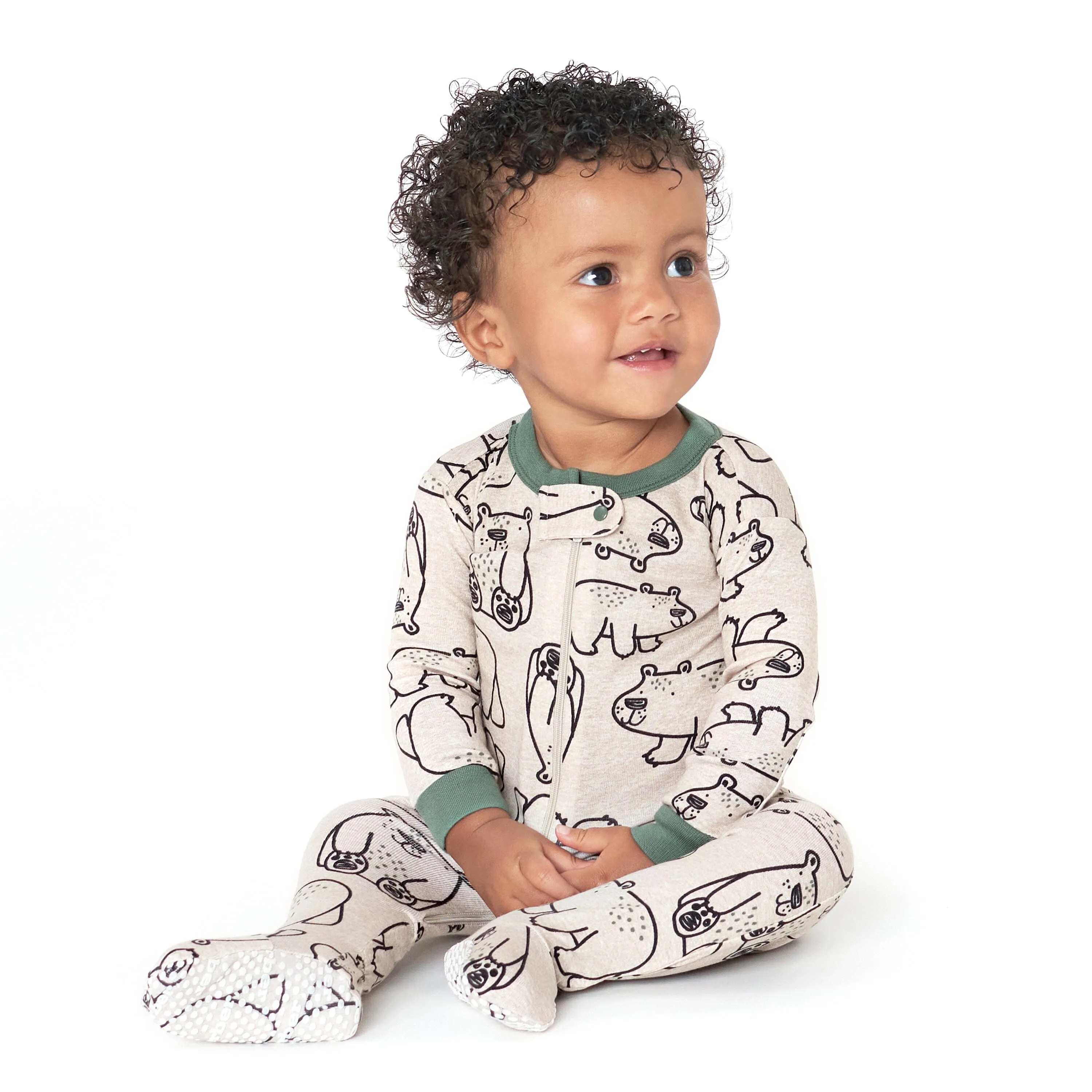 4-Pack Baby & Toddler Boys Bears & Construction Trucks Snug Fit Footed Cotton Pajamas Gerber Childrenswea