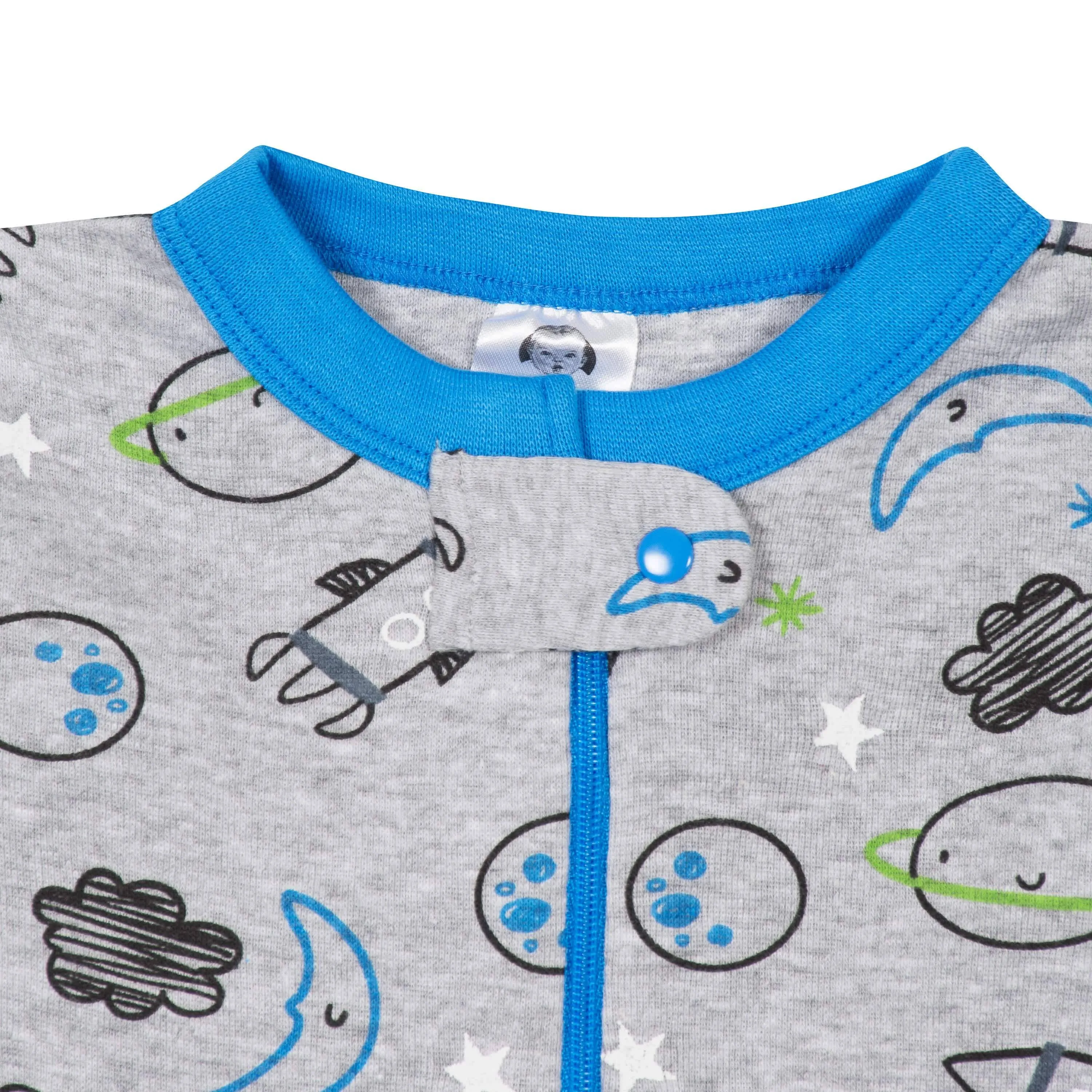 4-Pack Baby & Toddler Boys Dinosaurs & Space Snug Fit Footed Cotton Pajamas Gerber Childrenswea