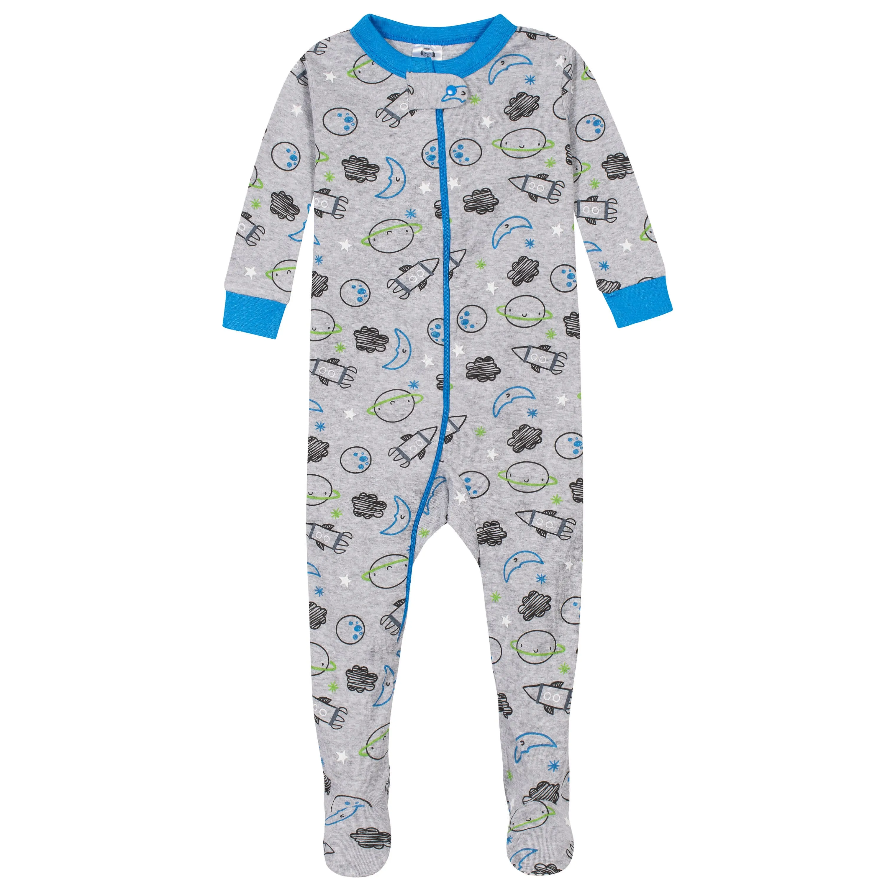 4-Pack Baby & Toddler Boys Dinosaurs & Space Snug Fit Footed Cotton Pajamas Gerber Childrenswea